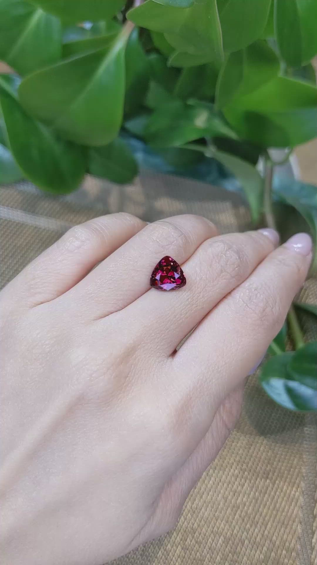 4.02 Ct. Rhodolite Garnet from Tanzania Size Video