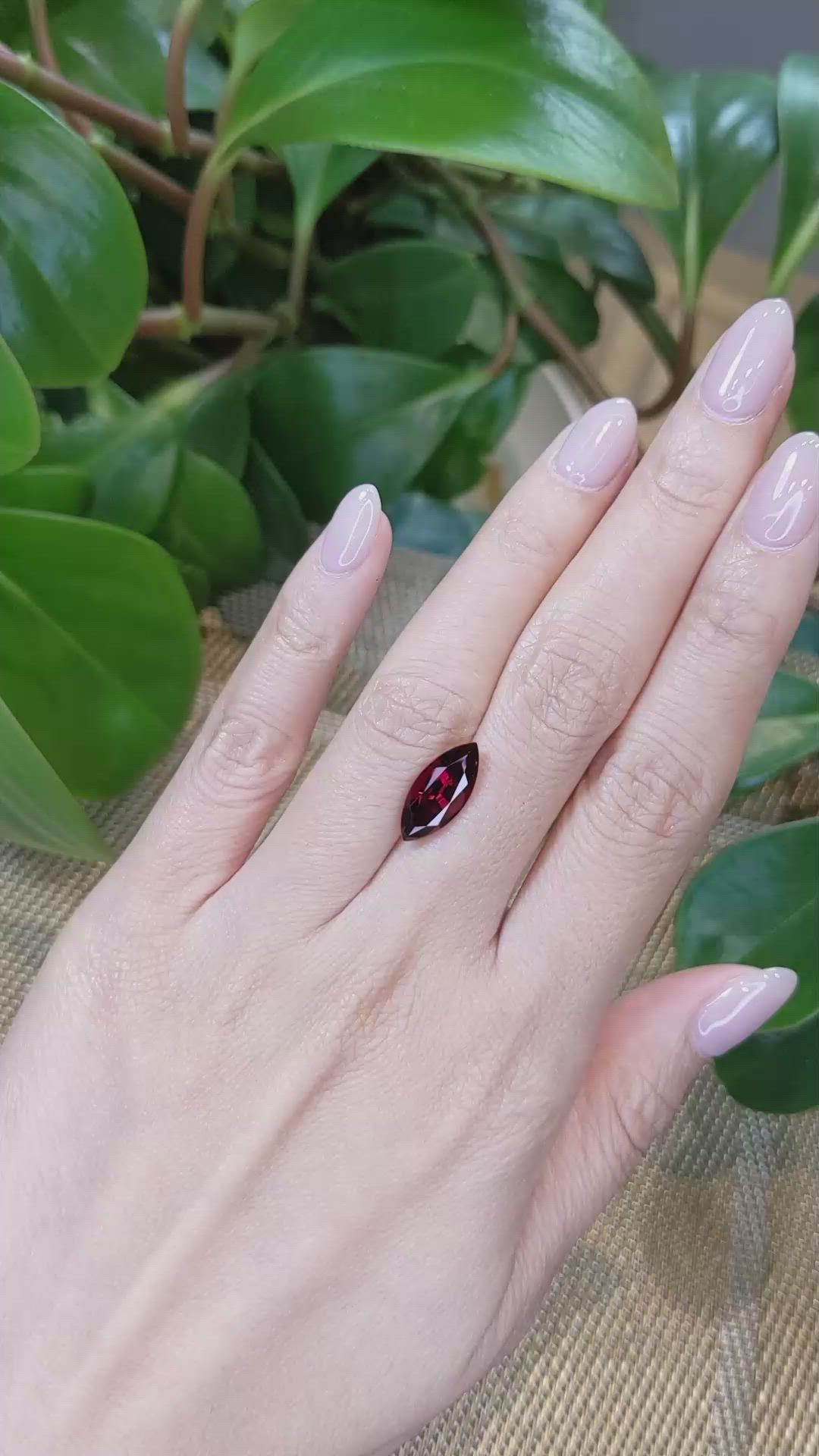 4.43 Ct. Rhodolite Garnet from Tanzania Size Video