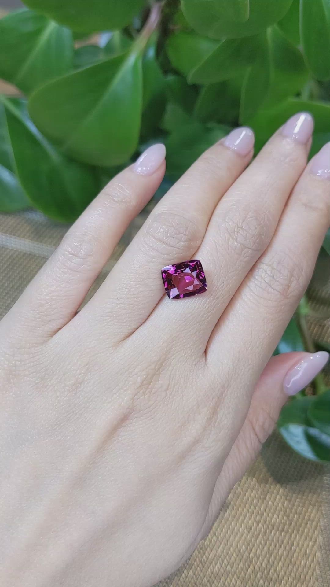 4.50 Ct. Rhodolite Garnet from Tanzania Size Video