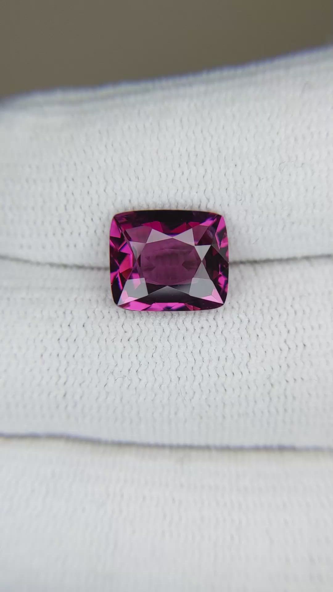 4.50 Ct. Rhodolite Garnet from Tanzania Size Video