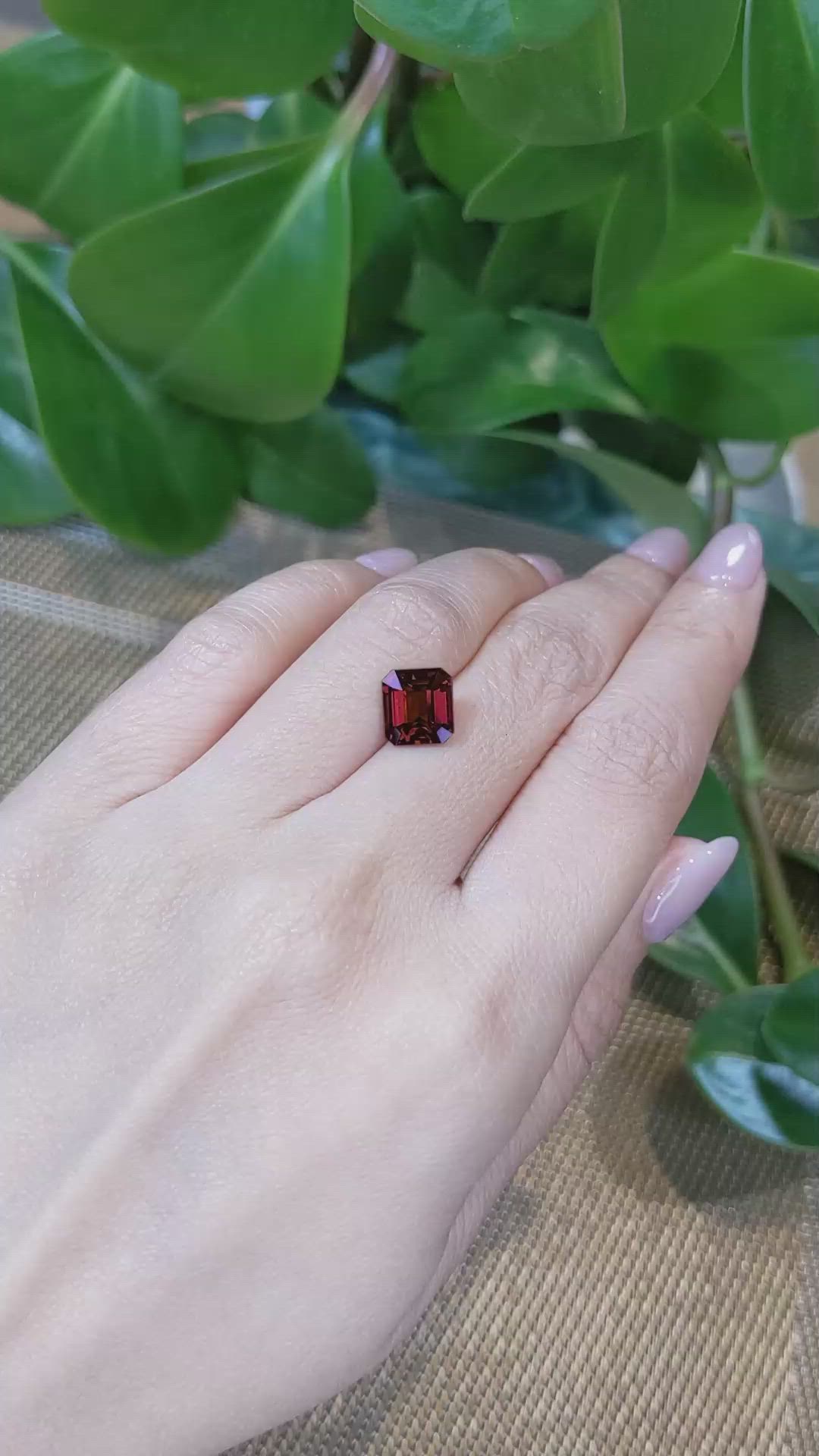 3.75 Ct. Rhodolite Garnet from Tanzania Size Video