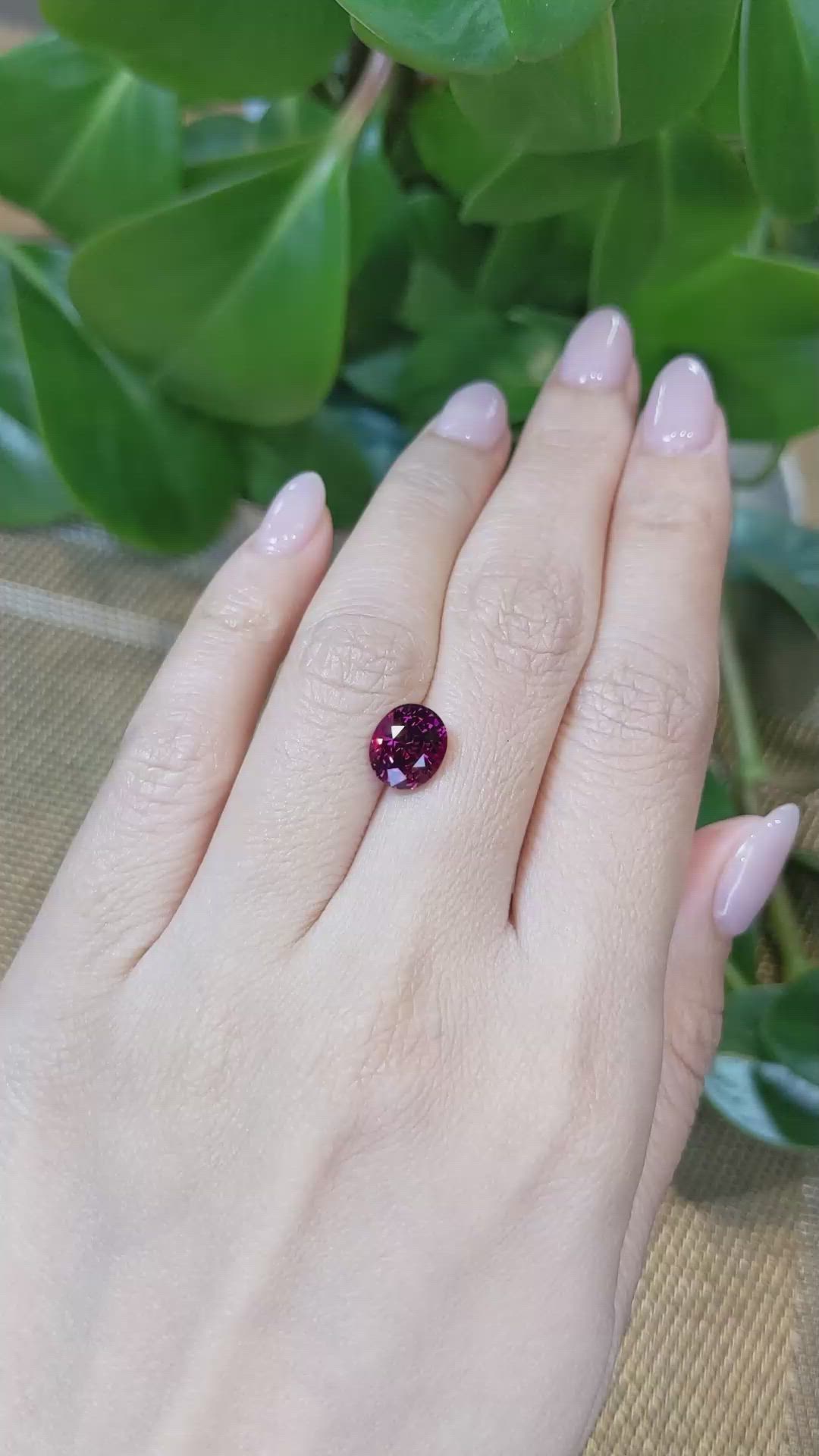 3.12 Ct. Rhodolite Garnet from Tanzania Size Video