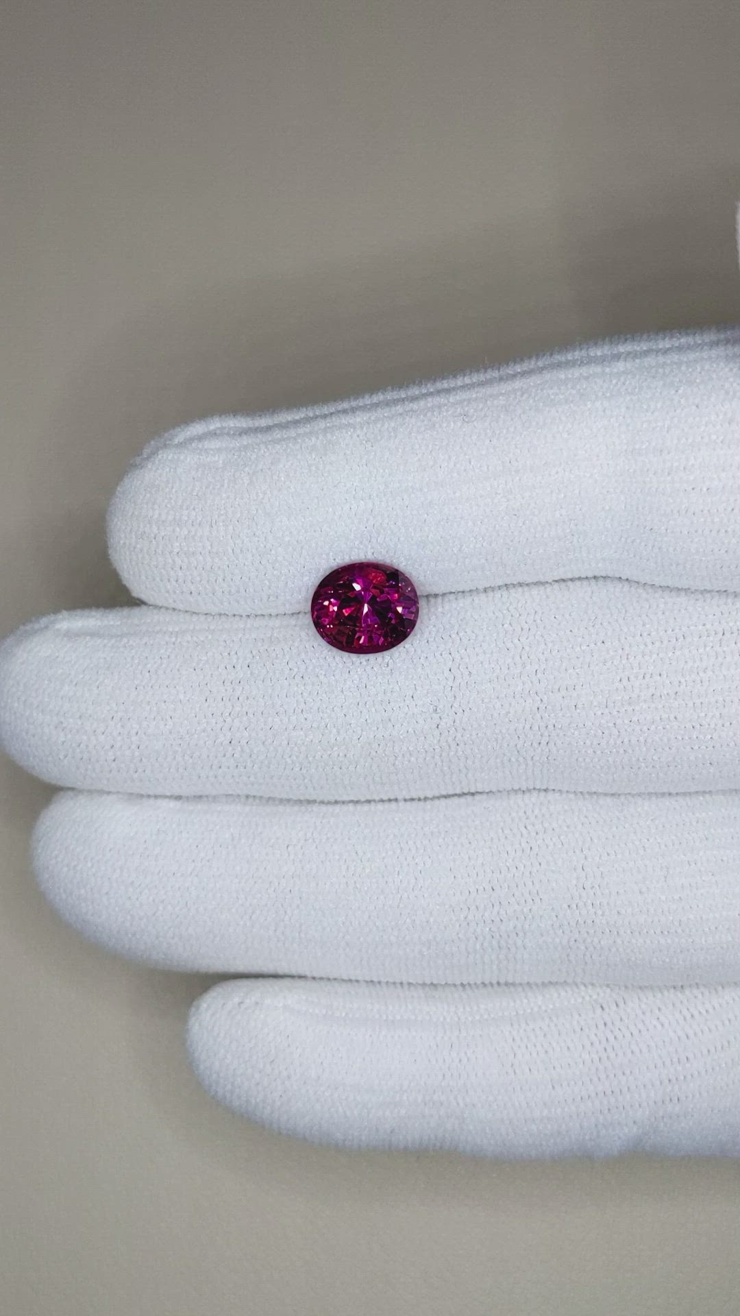 3.12 Ct. Rhodolite Garnet from Tanzania Size Video
