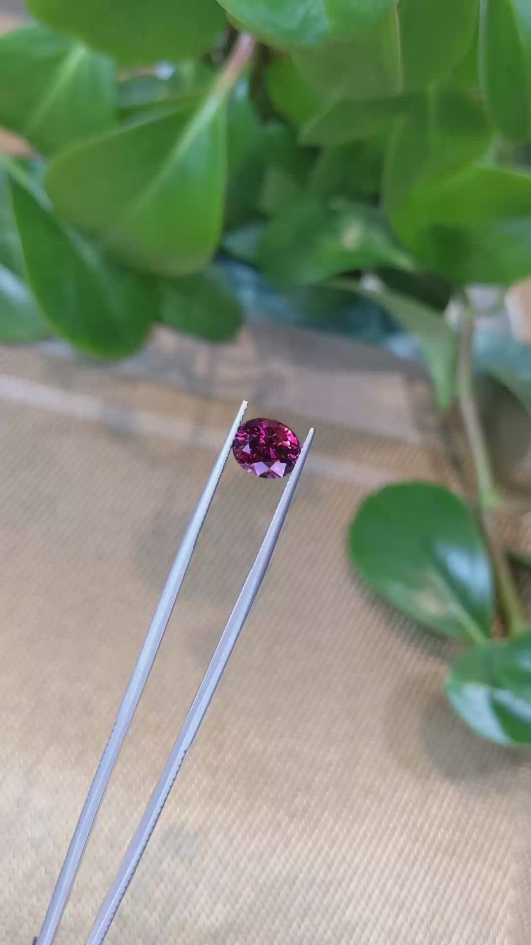 3.12 Ct. Rhodolite Garnet from Tanzania Size Video