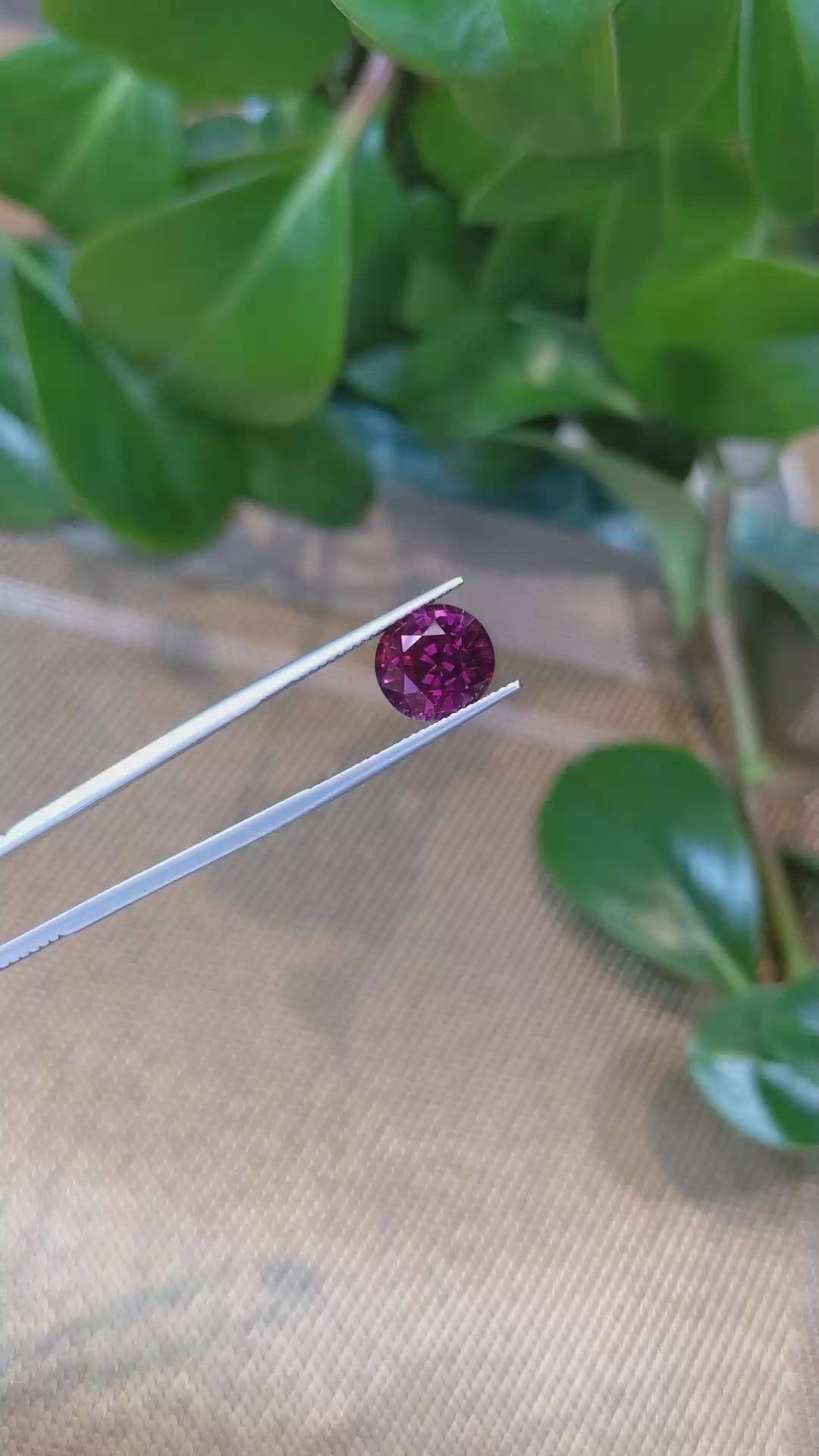 5.29 Ct. Rhodolite Garnet from Tanzania Size Video