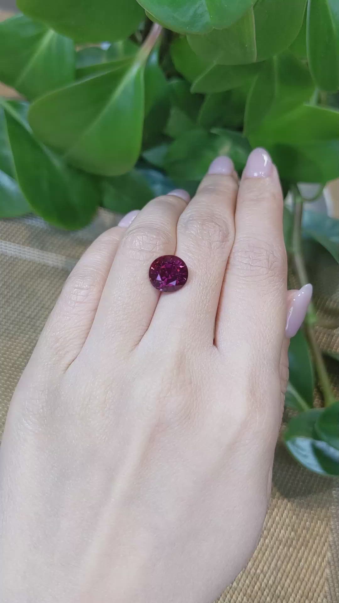 5.29 Ct. Rhodolite Garnet from Tanzania Size Video