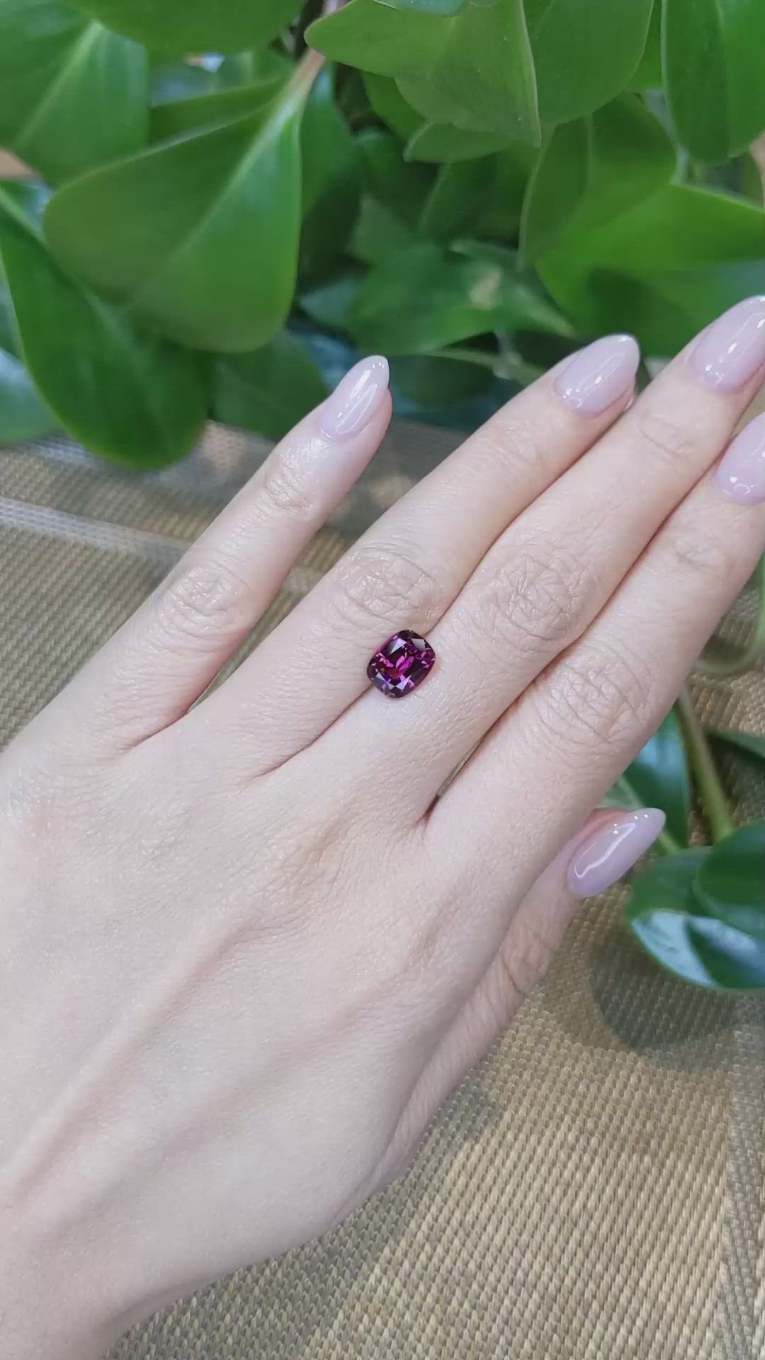 2.56 Ct. Rhodolite Garnet from Tanzania Size Video