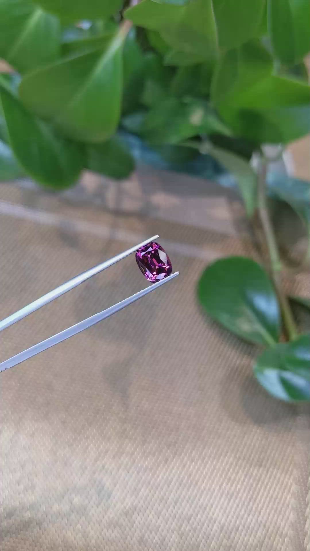 2.56 Ct. Rhodolite Garnet from Tanzania Size Video