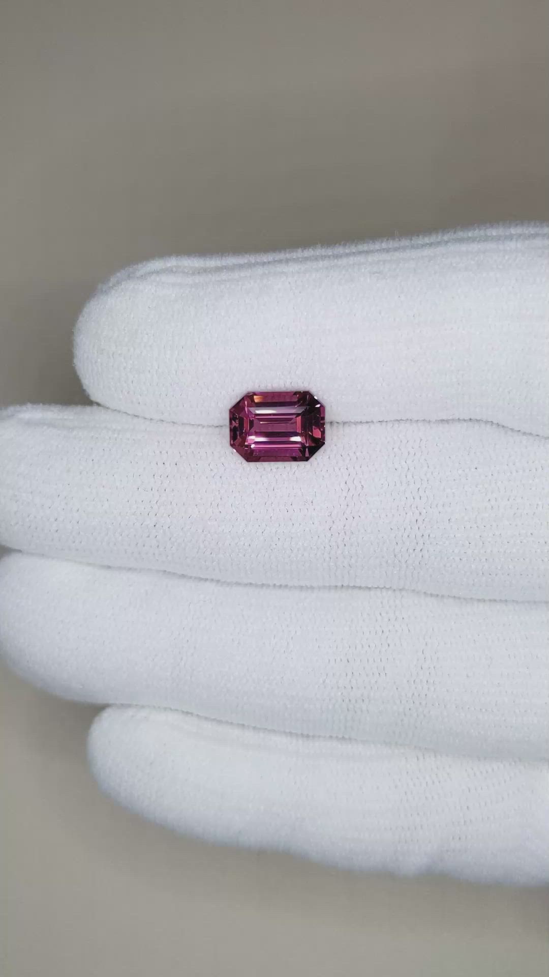3.35 Ct. Rhodolite Garnet from Tanzania Size Video