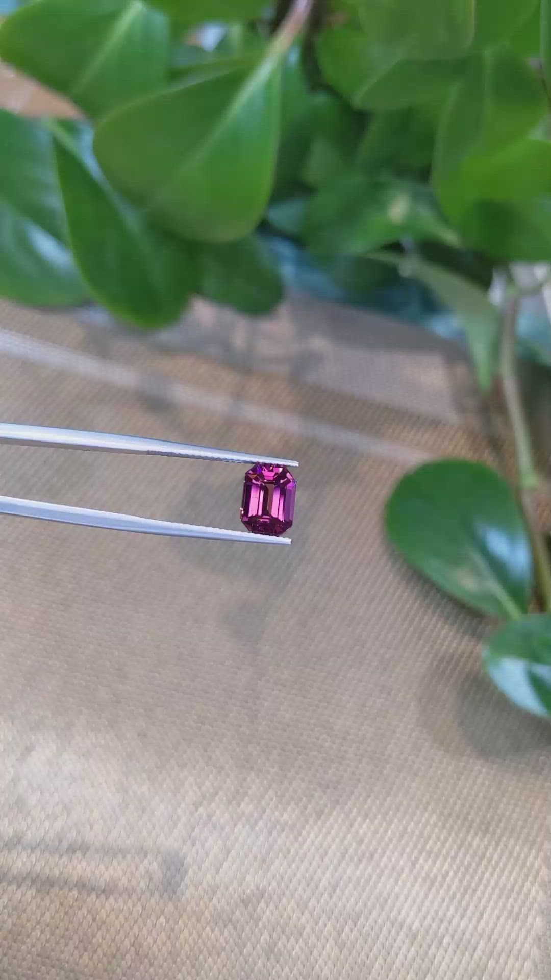 3.35 Ct. Rhodolite Garnet from Tanzania Size Video