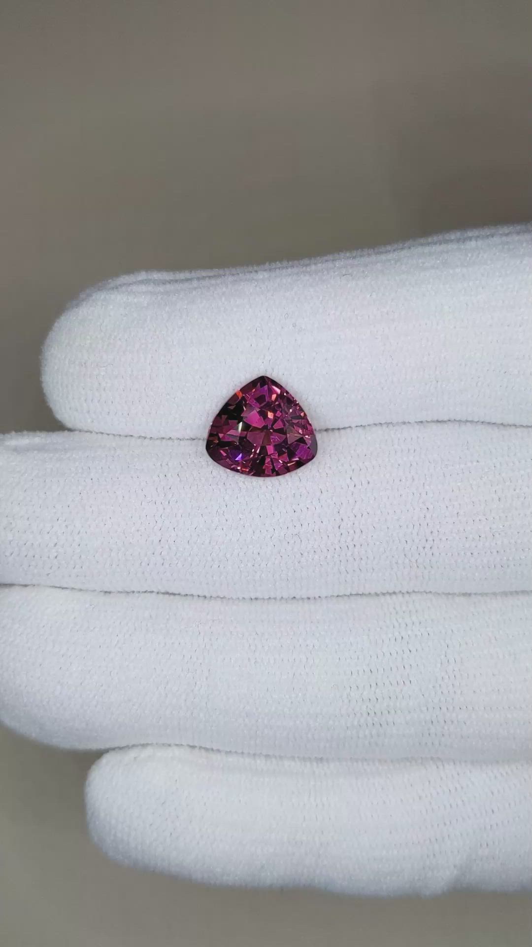 4.26 Ct. Rhodolite Garnet from Tanzania Size Video