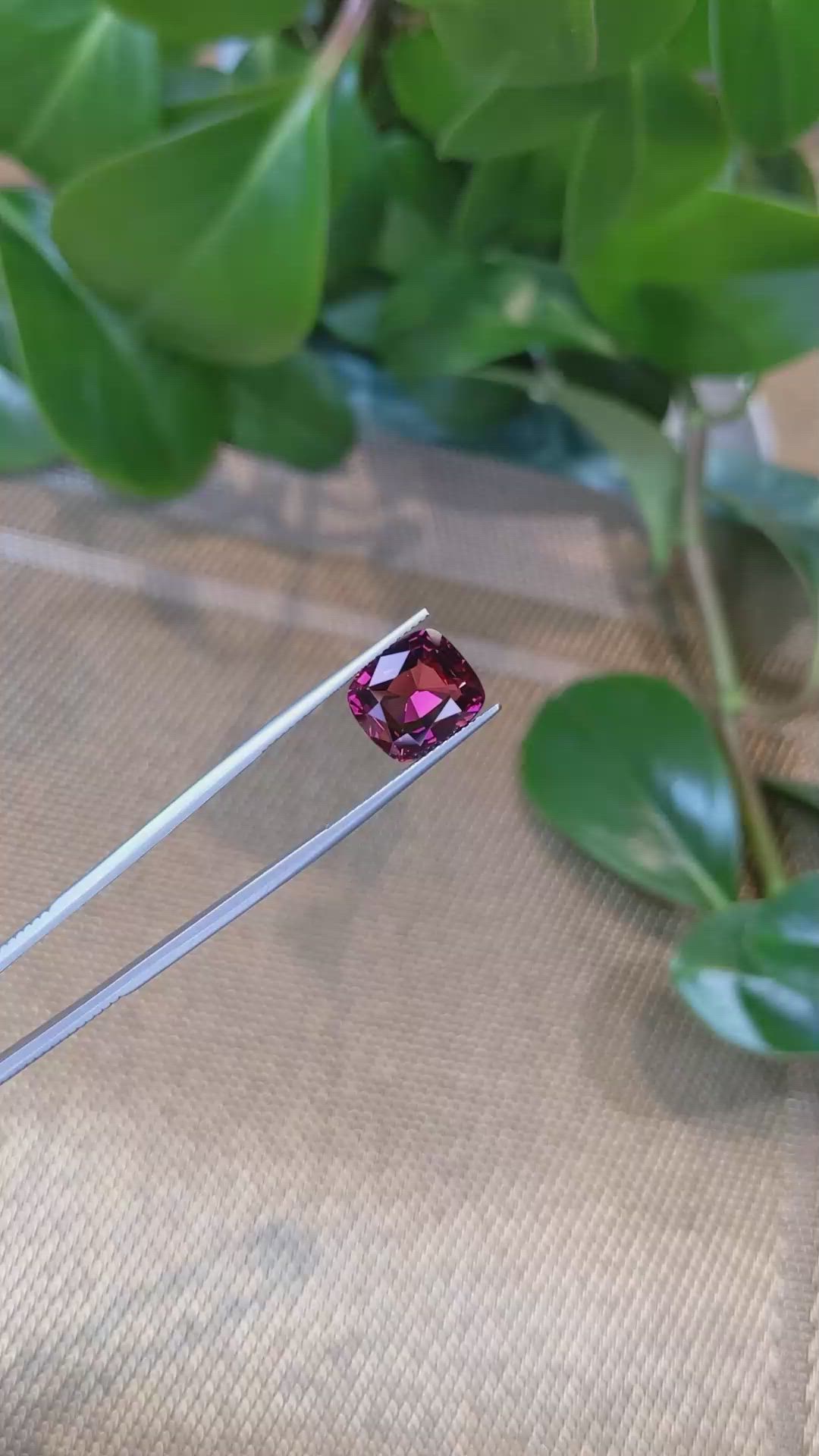 8.55 Ct. Rhodolite Garnet from Tanzania Size Video