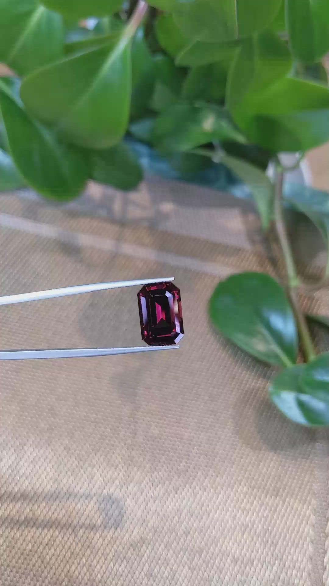 12.24 Ct. Rhodolite Garnet from Tanzania Size Video