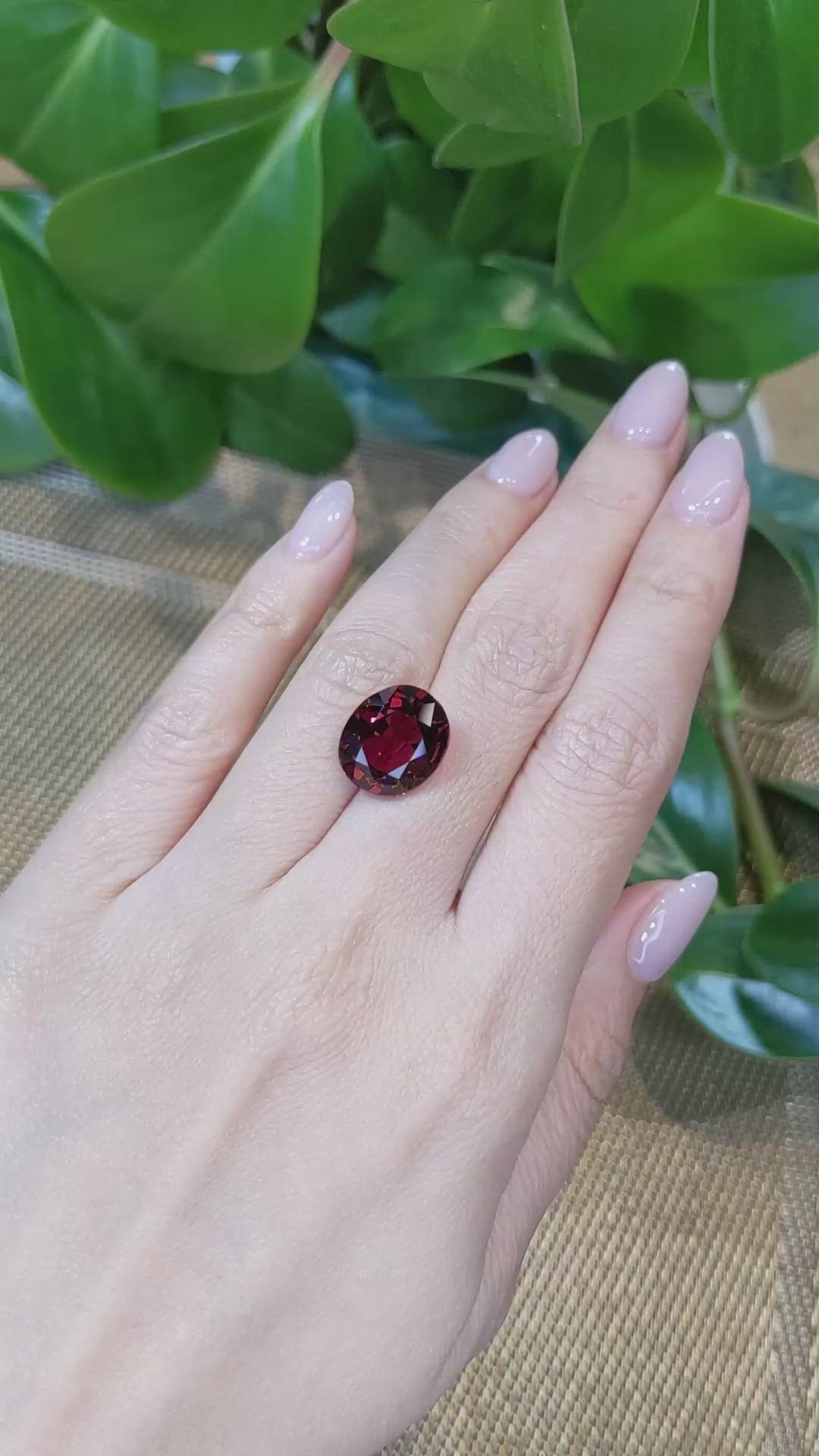 11.77 Ct. Rhodolite Garnet from Tanzania Size Video