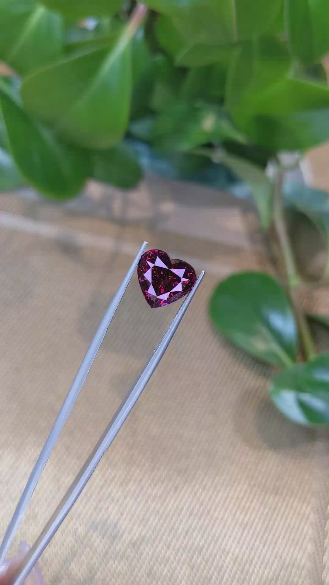 8.68 Ct. Rhodolite Garnet from Tanzania Size Video