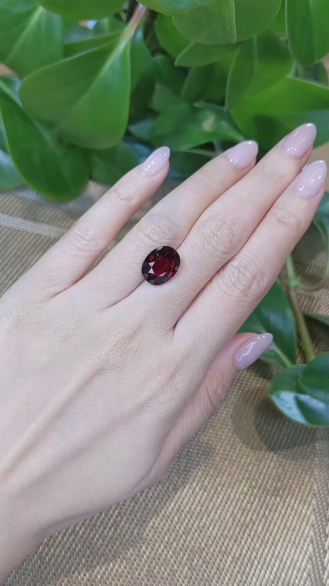 6.85 Ct. Rhodolite Garnet from Tanzania Size Video