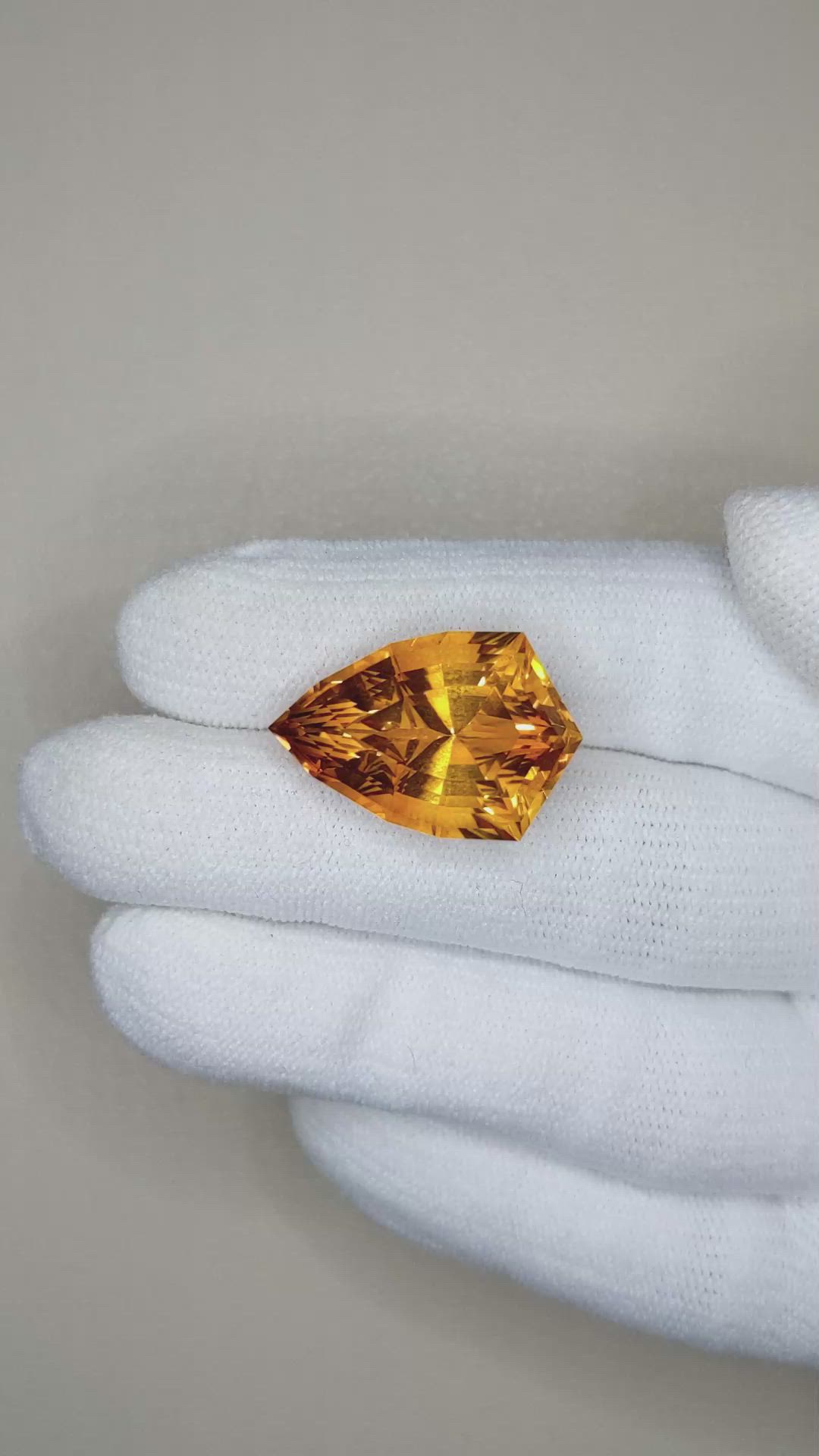 16.90 Ct. Citrine from Brazil Size Video
