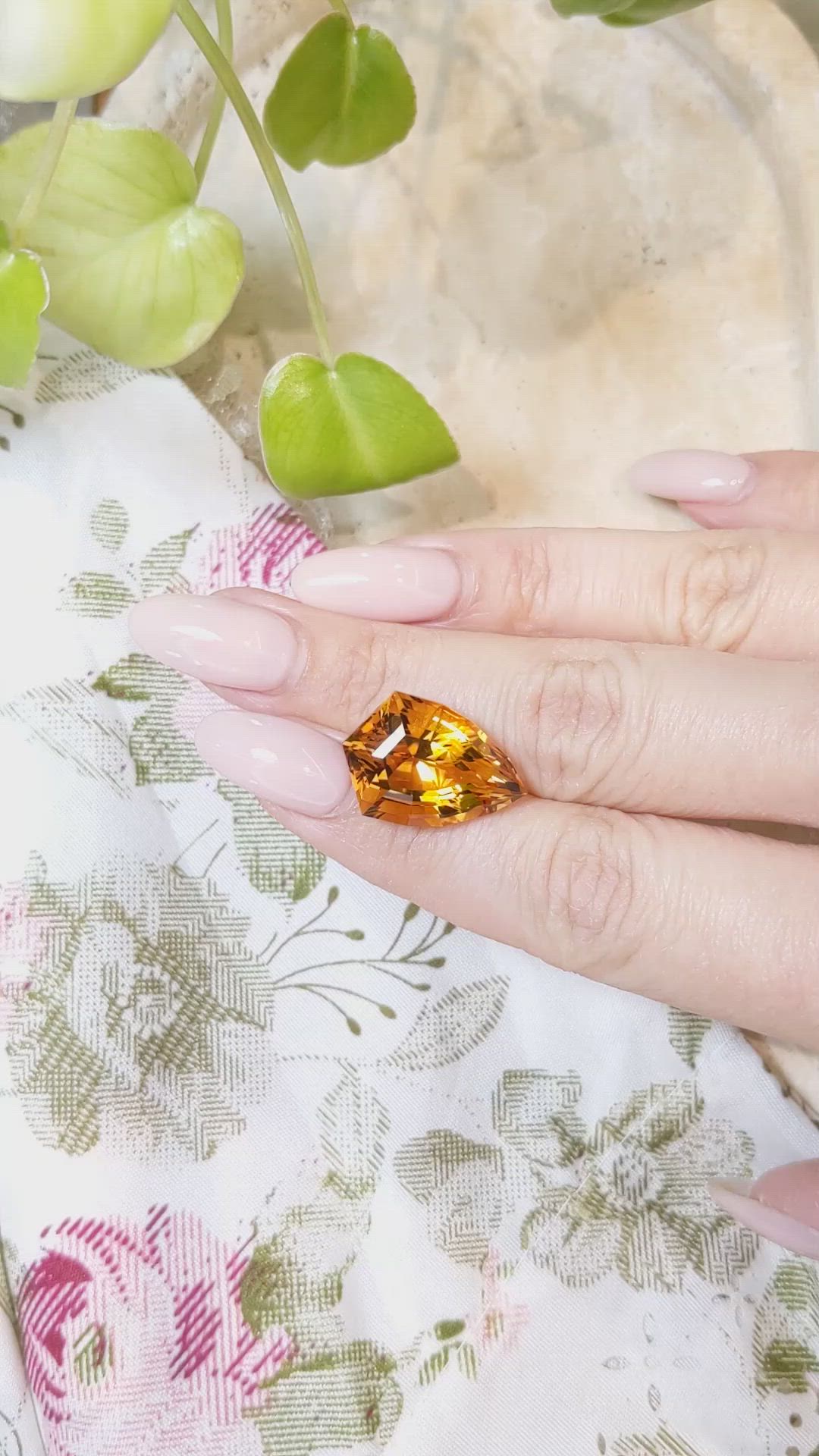 16.90 Ct. Citrine from Brazil Size Video