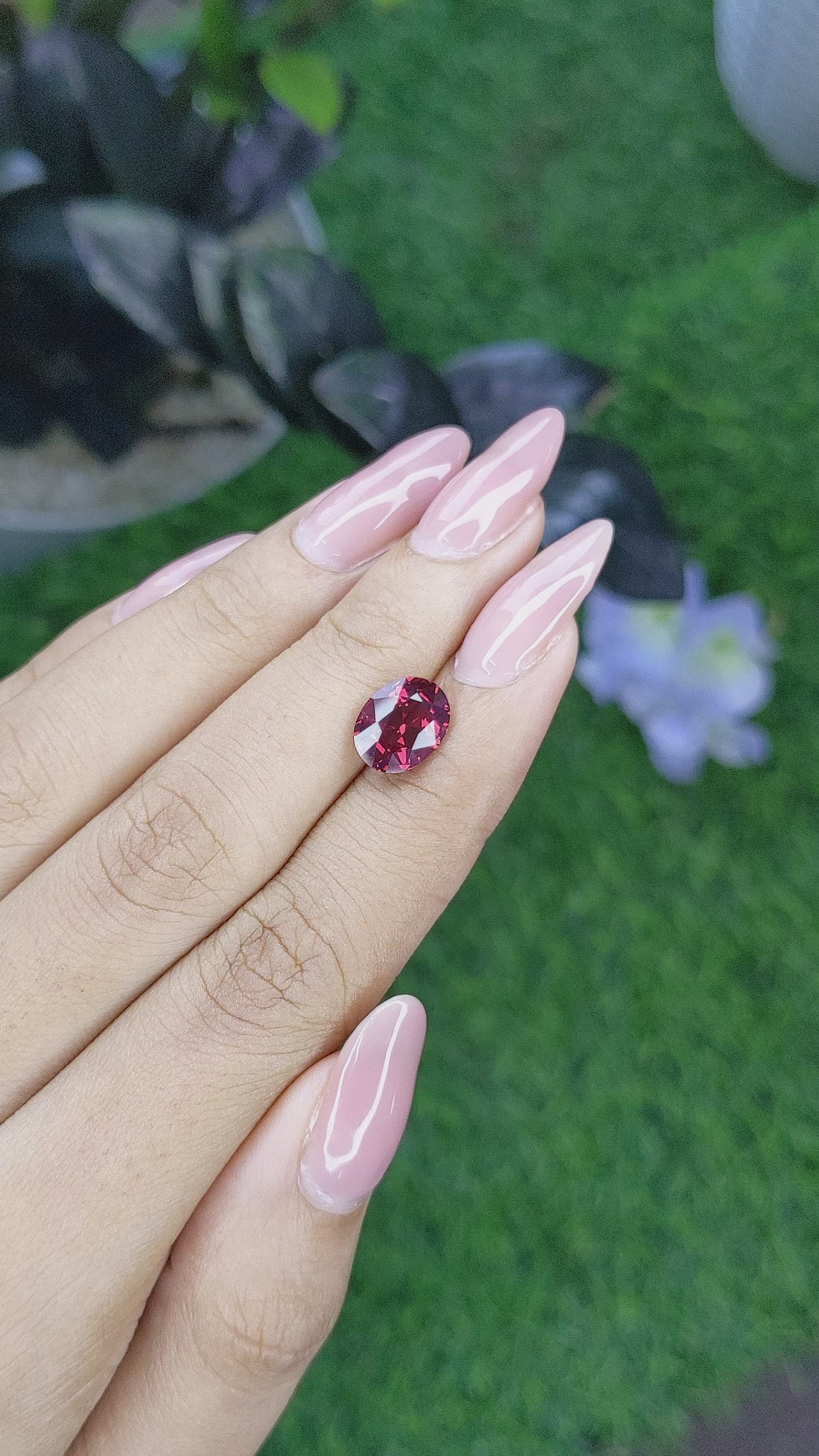 2.73 Ct. Garnet from Tanzania Size Video