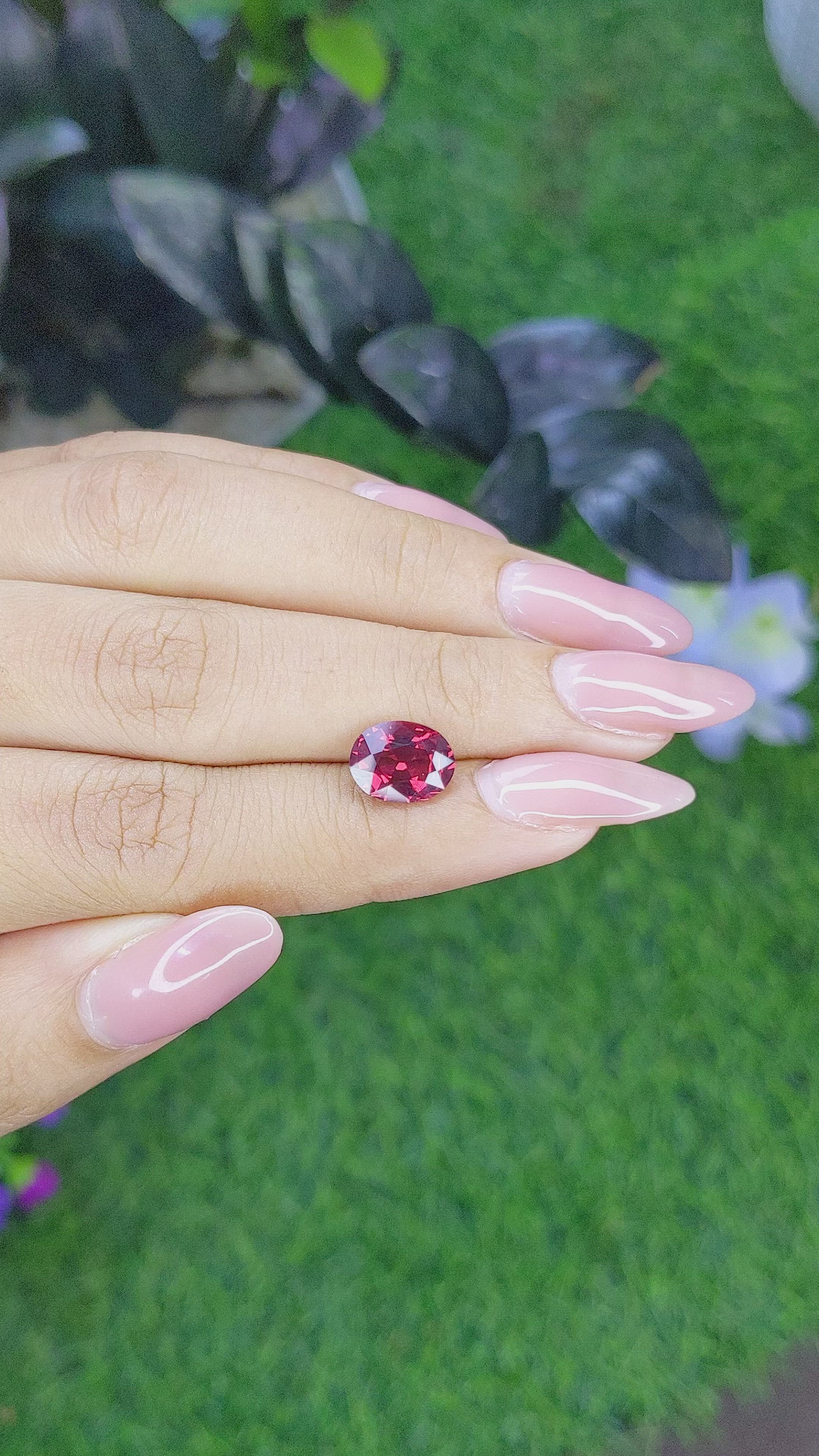 2.73 Ct. Garnet from Tanzania Size Video