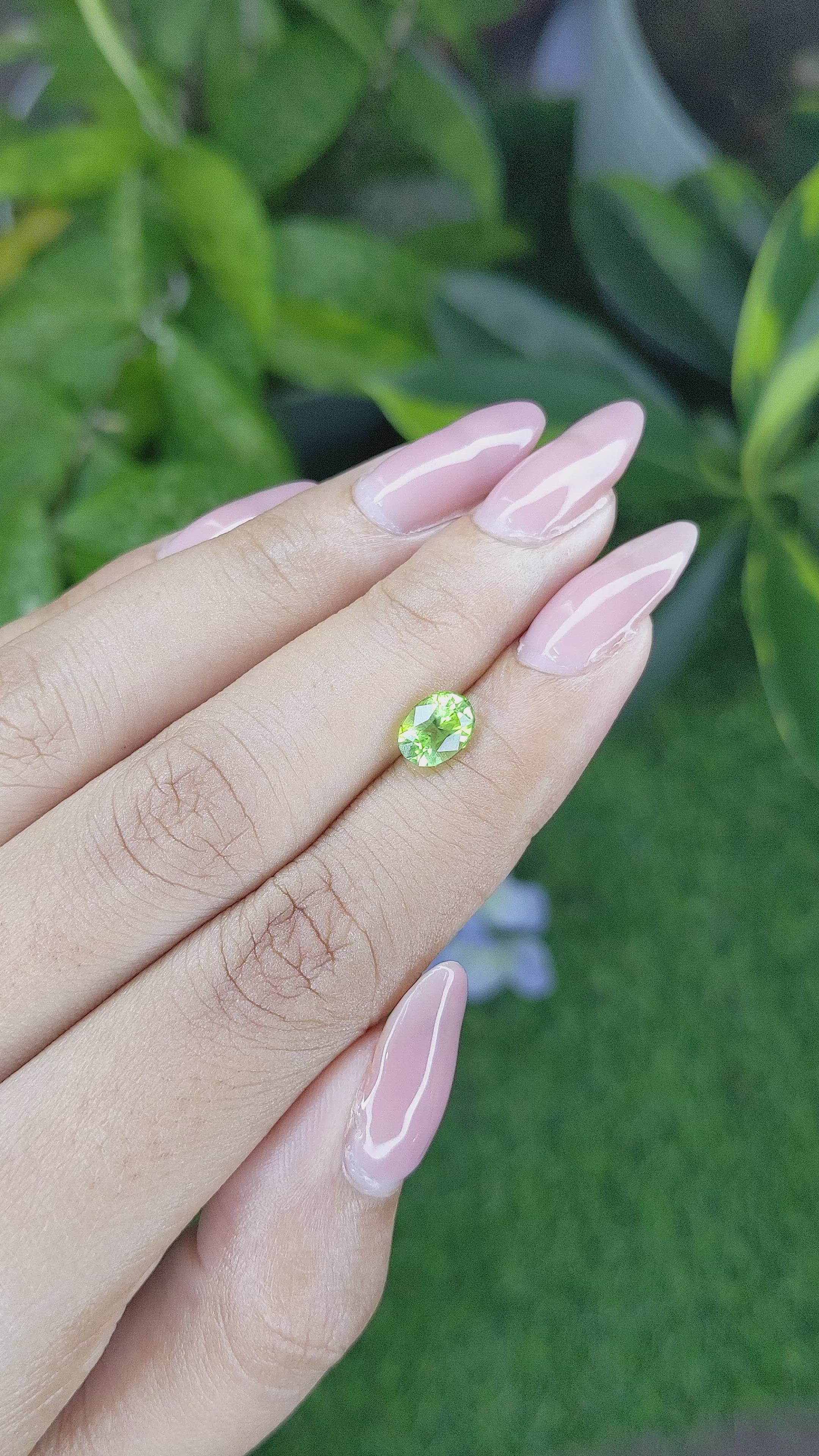 1.26 Ct. Peridot from Tanzania Size Video