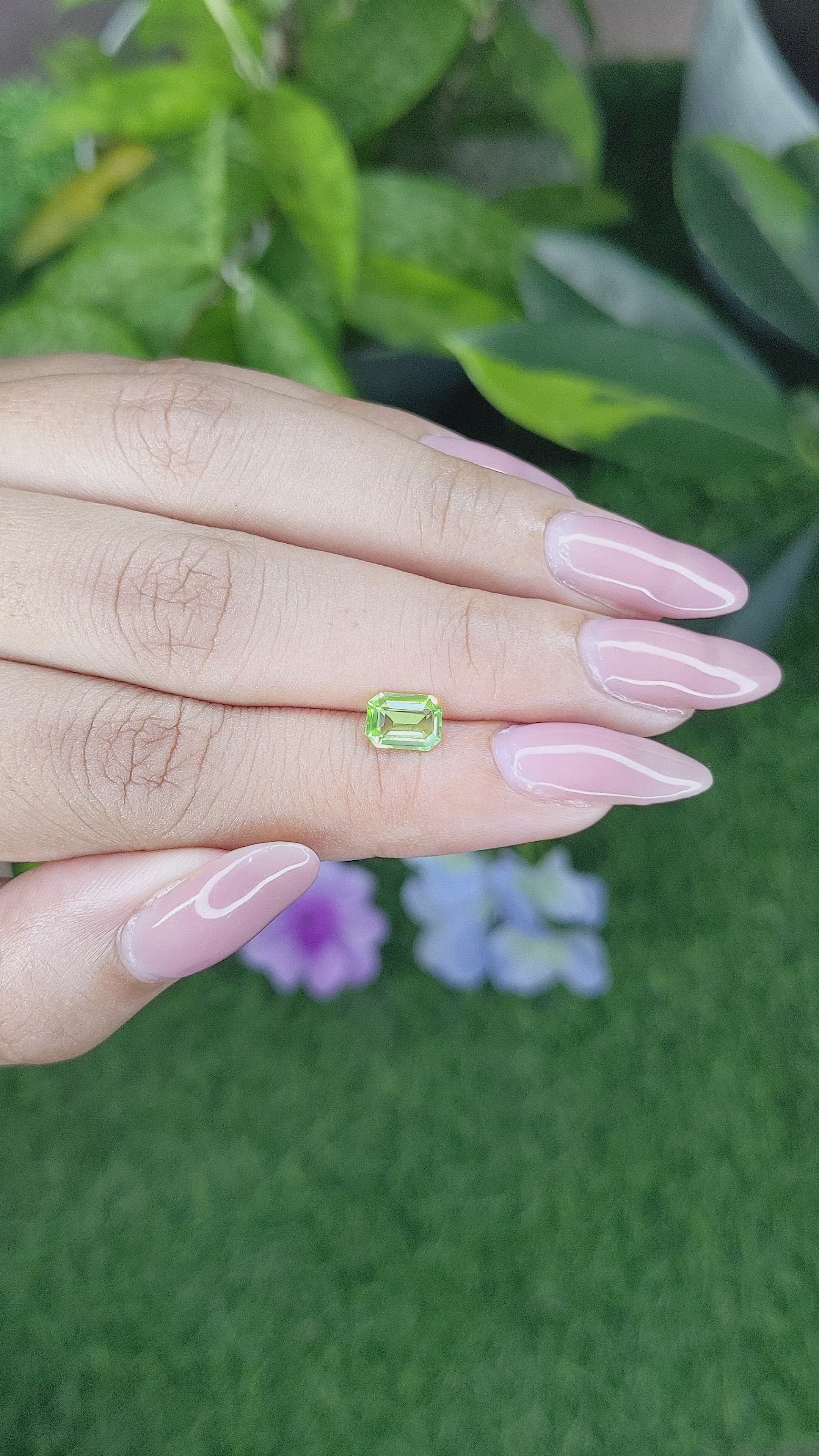 0.92 Ct. Peridot from Tanzania Size Video