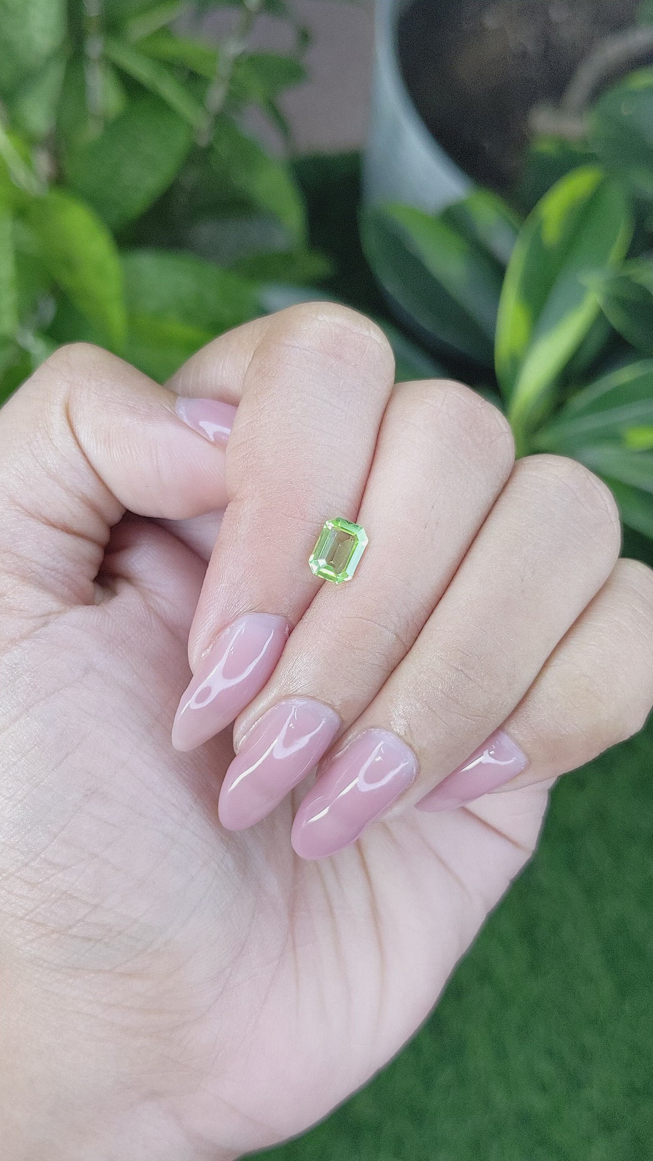 0.92 Ct. Peridot from Tanzania Size Video