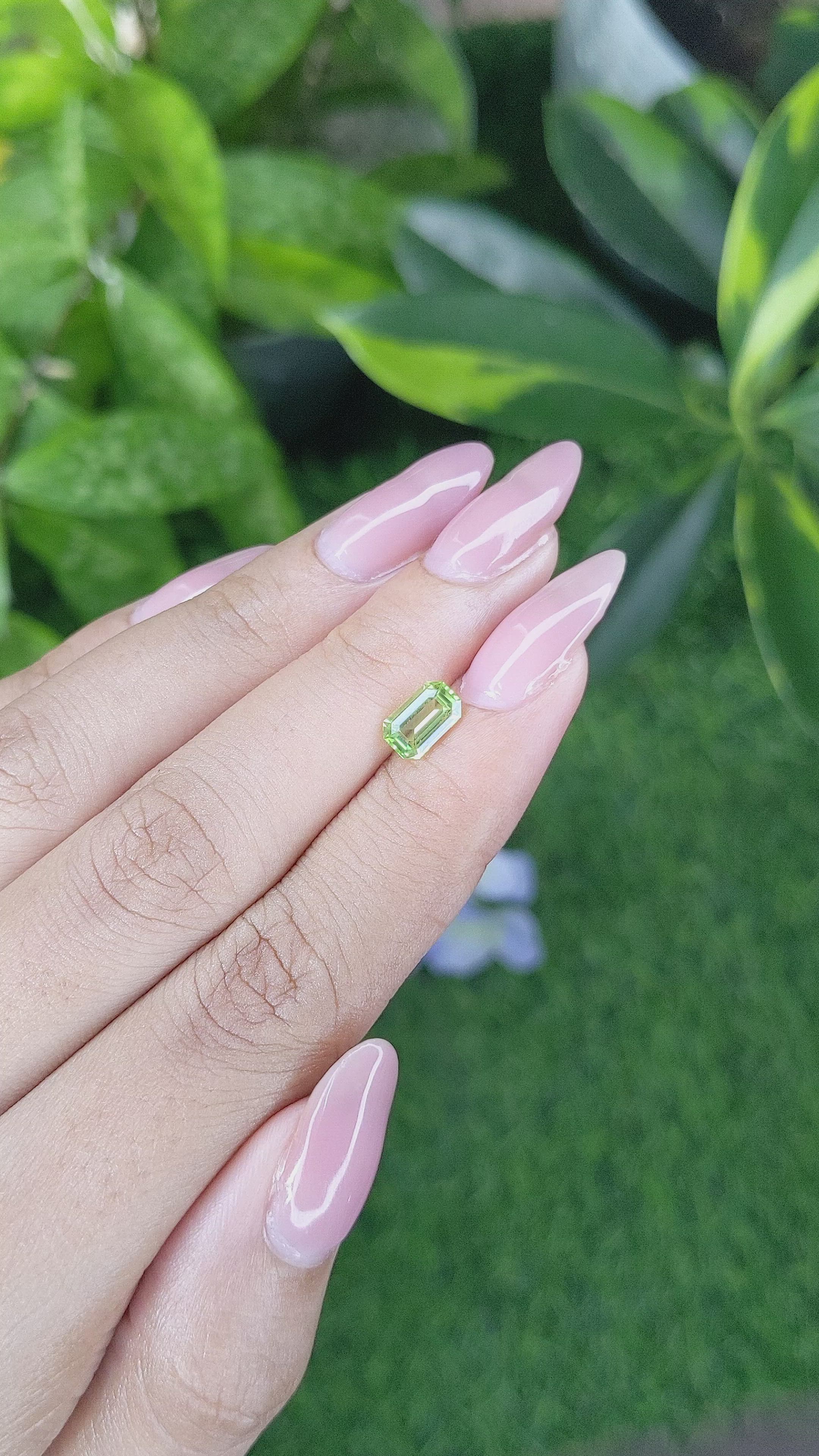 0.98 Ct. Peridot from Tanzania Size Video