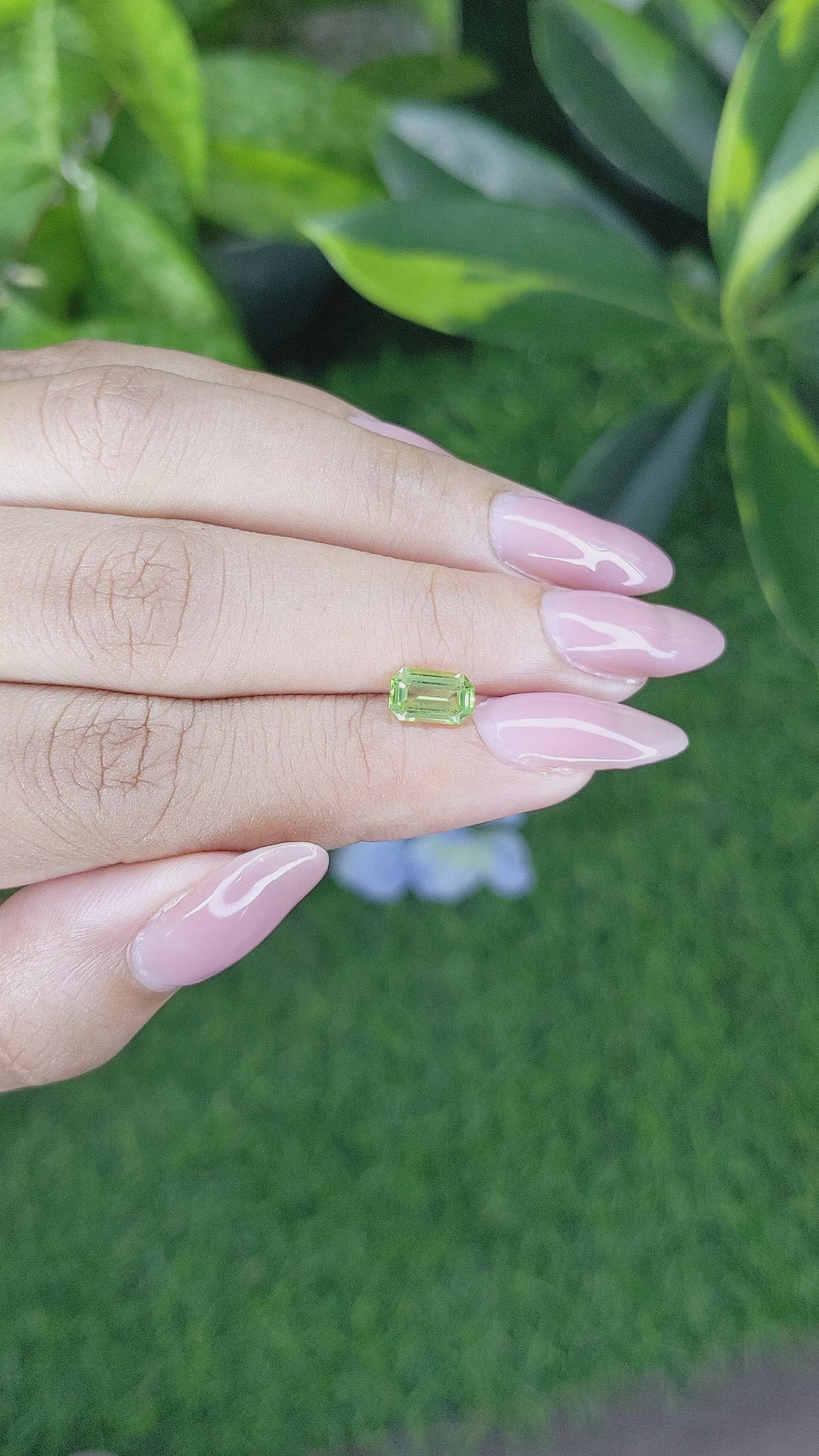 0.98 Ct. Peridot from Tanzania Size Video
