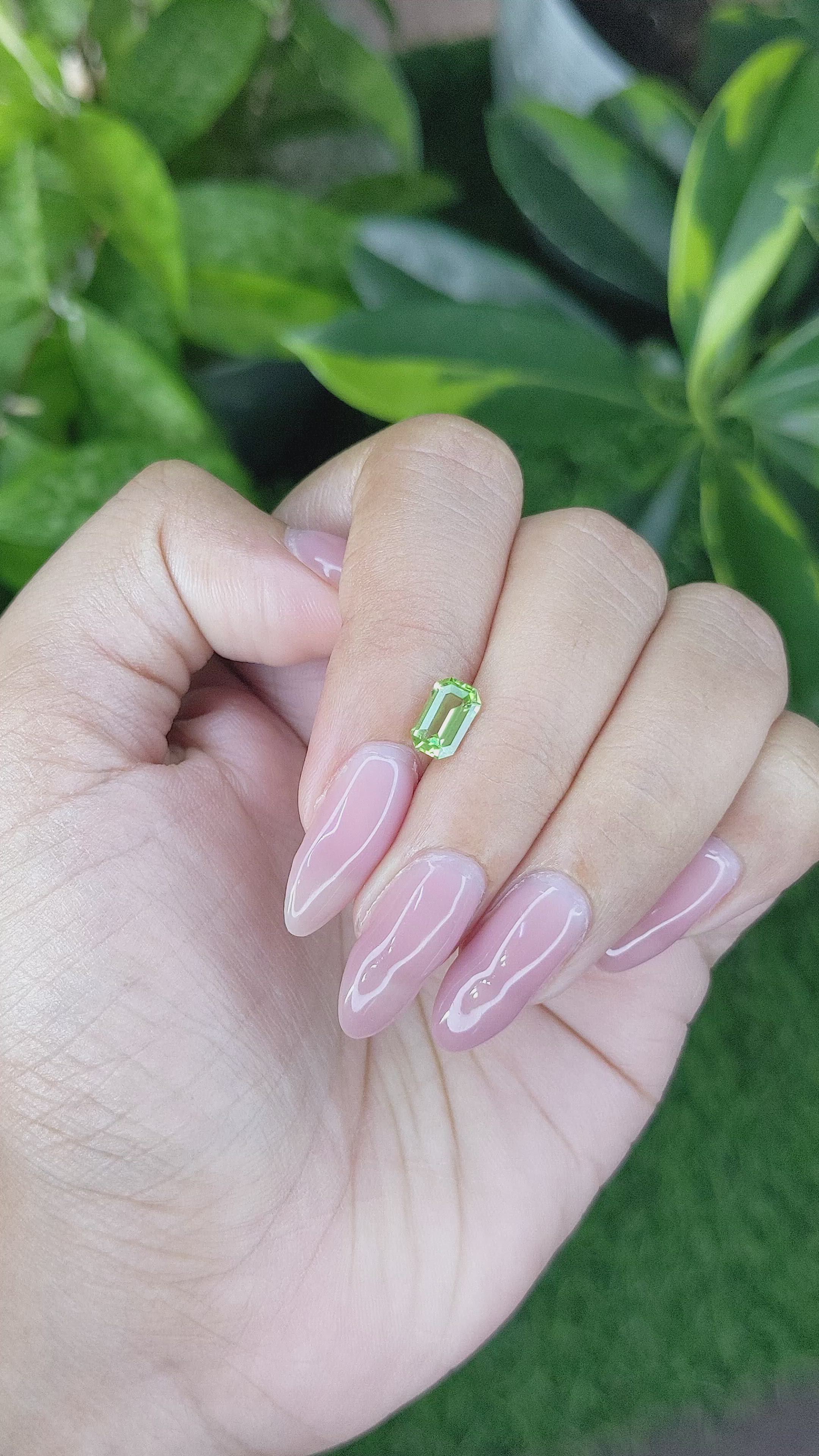 0.98 Ct. Peridot from Tanzania Size Video