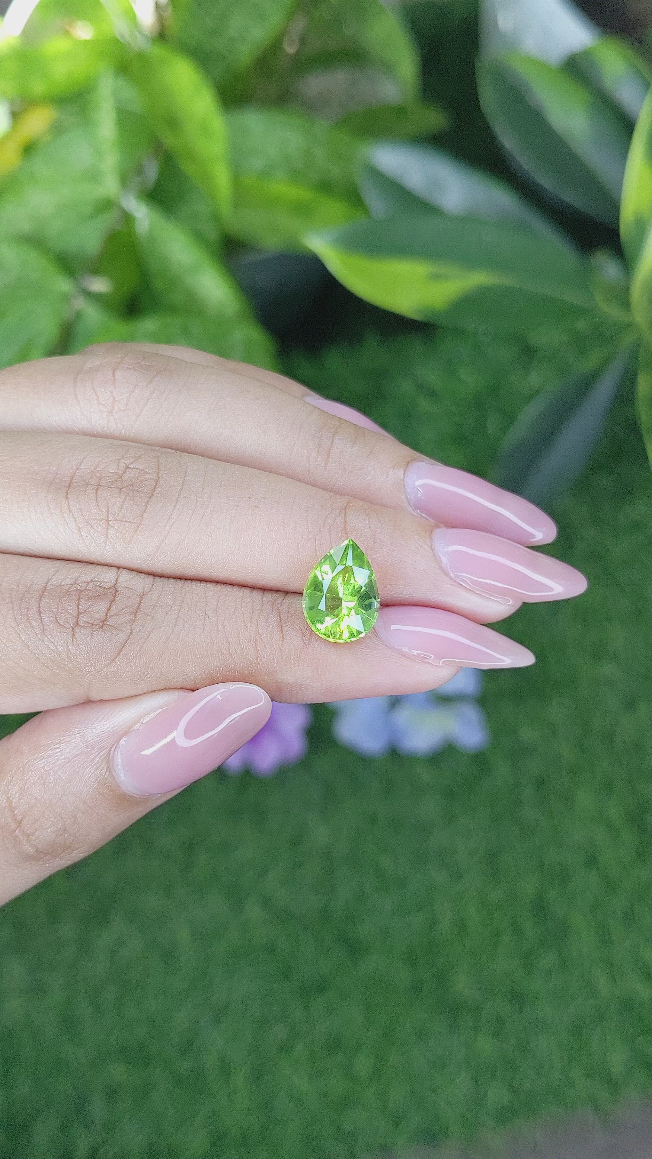 3.54 Ct. Peridot from Tanzania Size Video