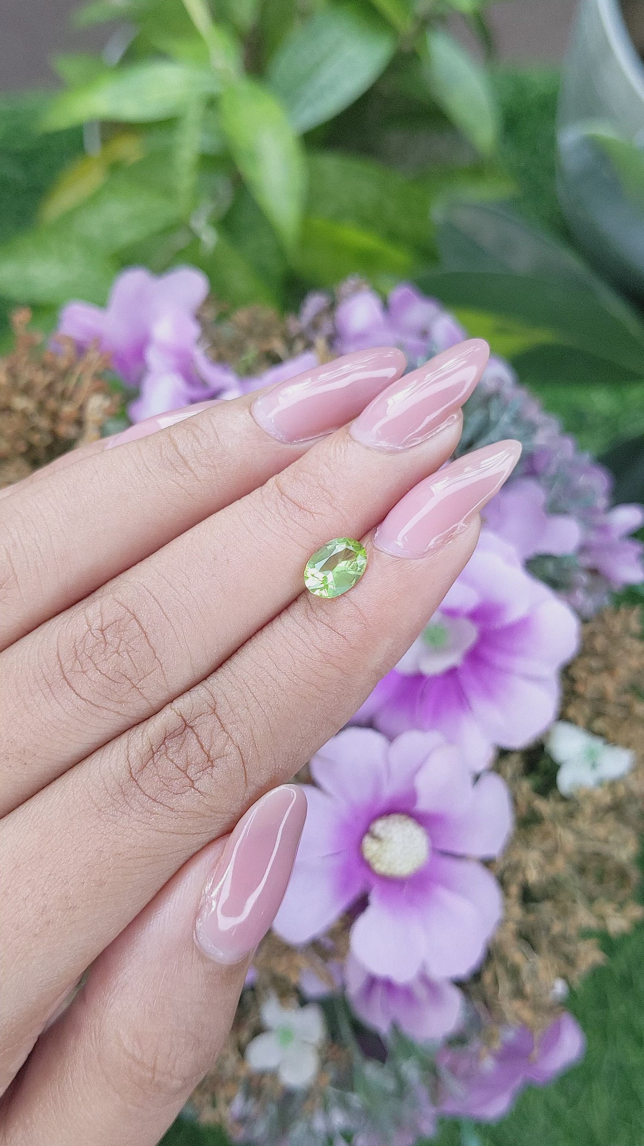 1.02 Ct. Peridot from Tanzania Size Video