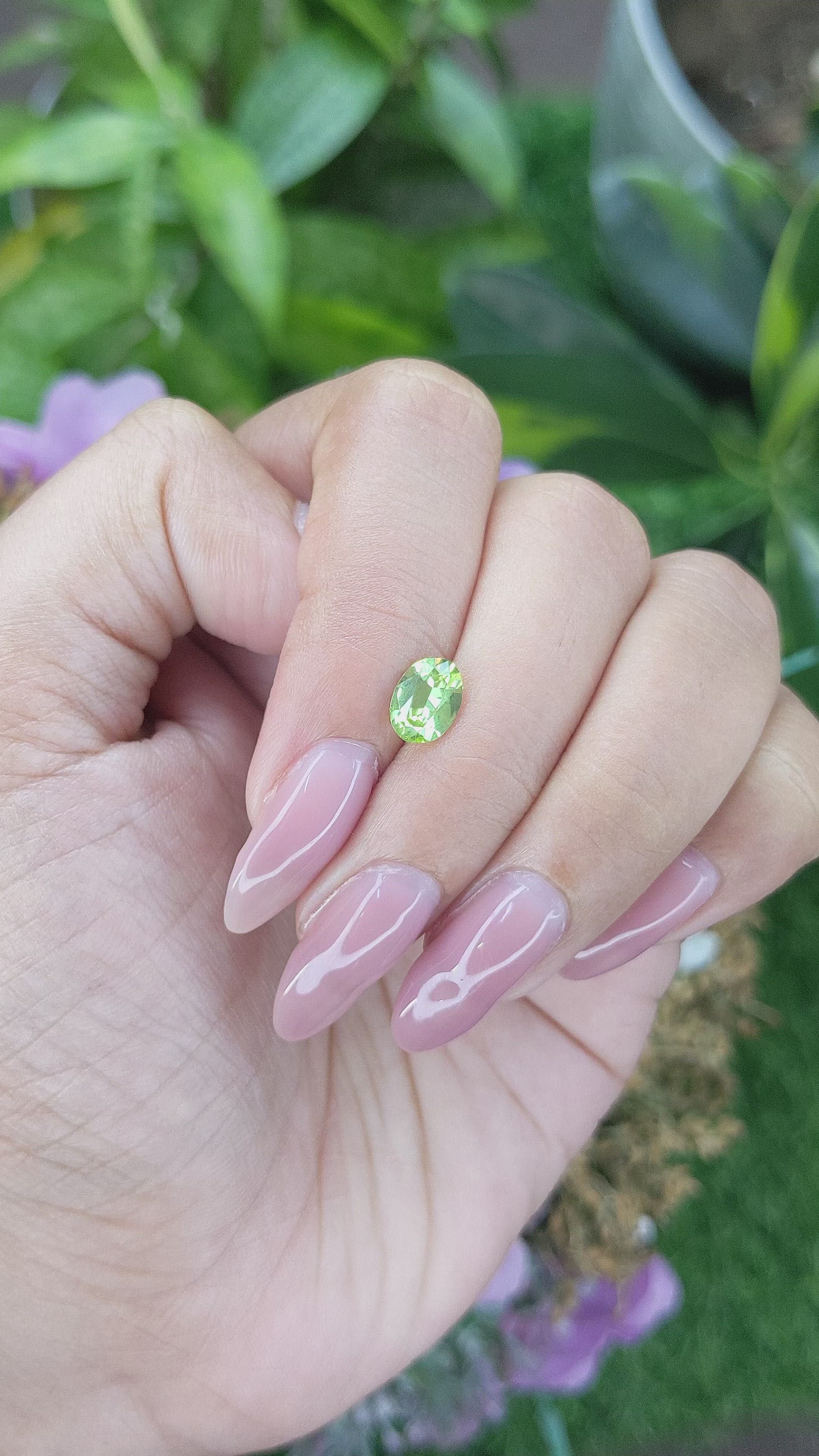 1.02 Ct. Peridot from Tanzania Size Video