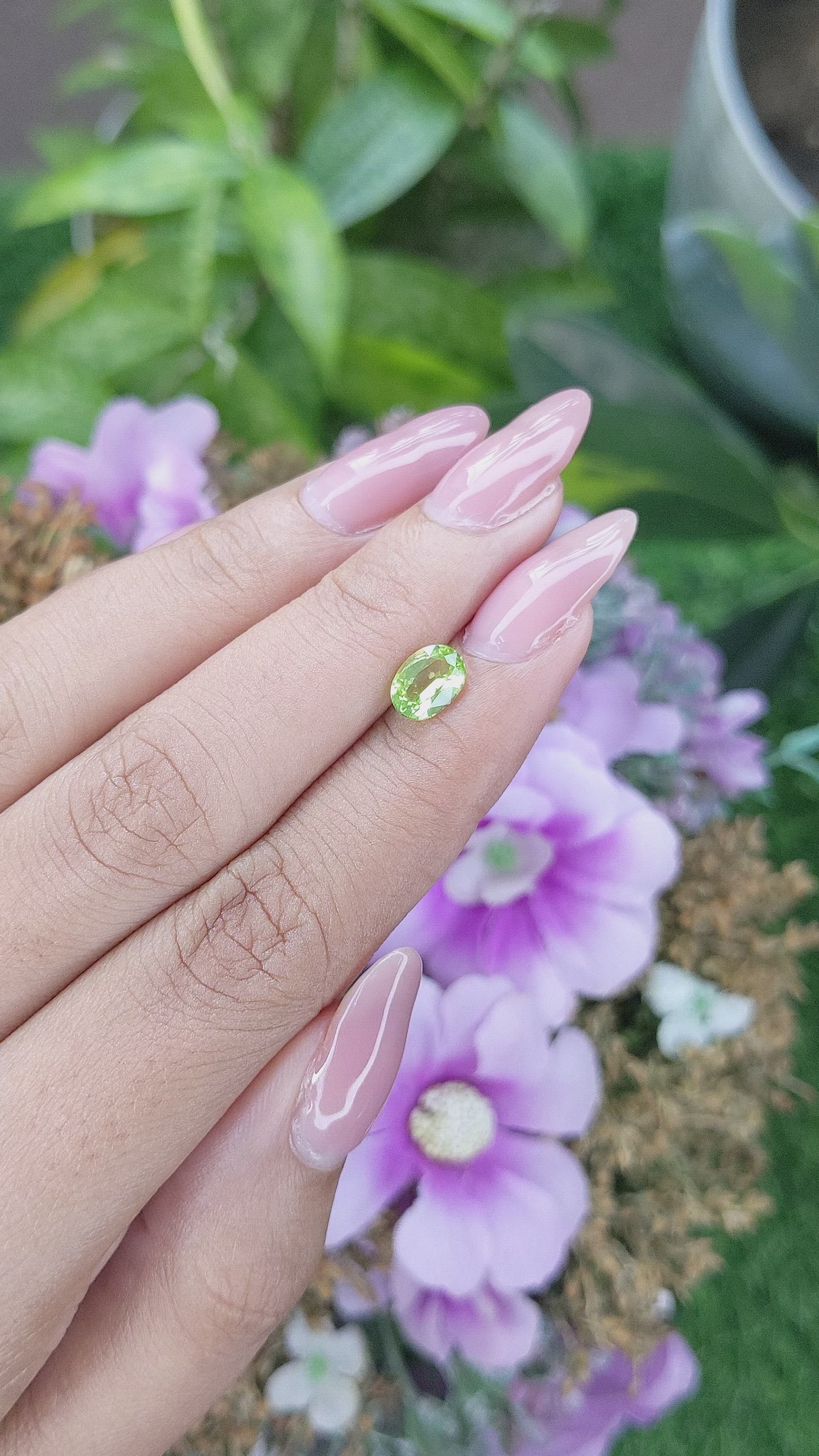 1.01 Ct. Peridot from Tanzania Size Video