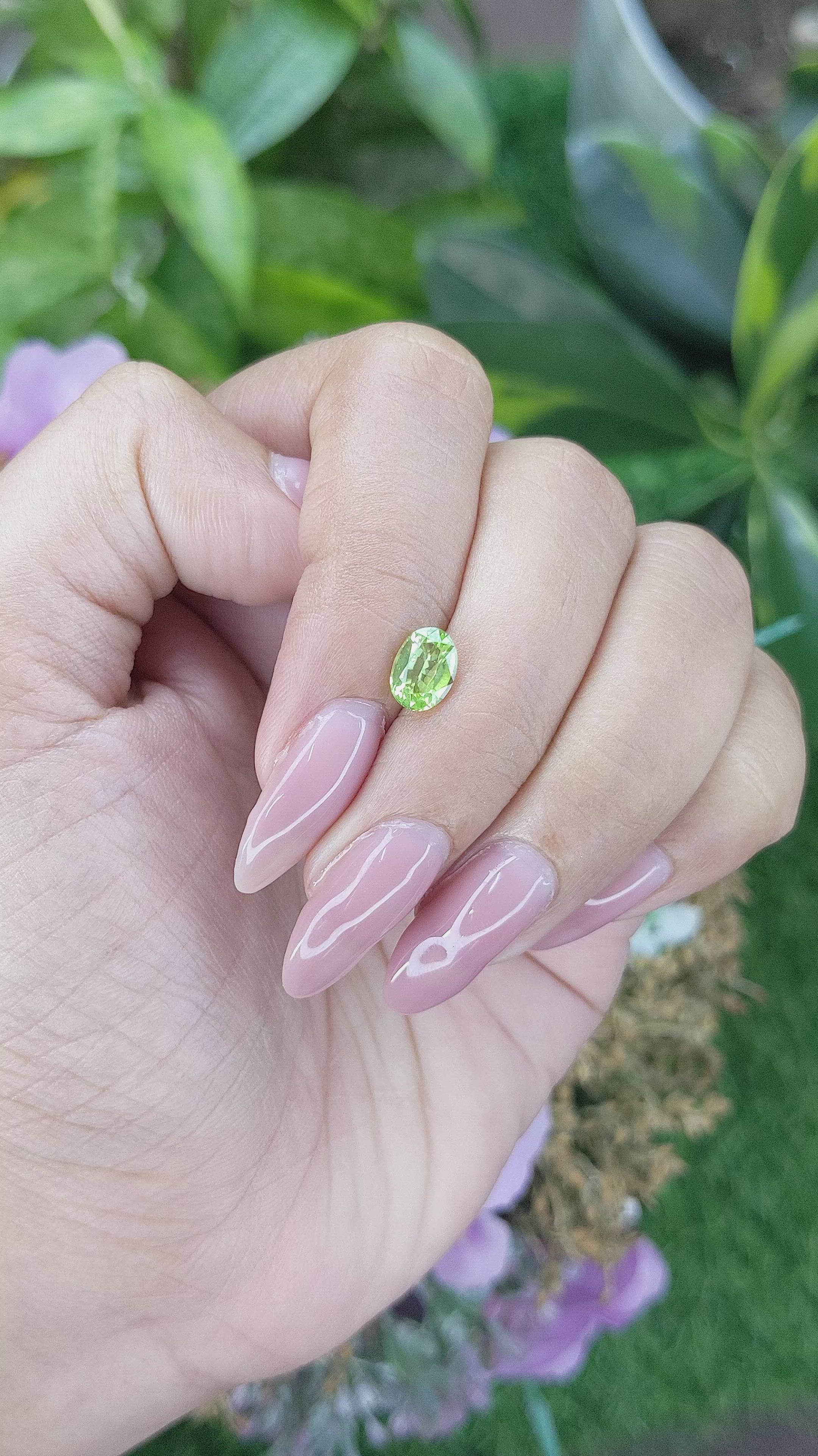 1.01 Ct. Peridot from Tanzania Size Video