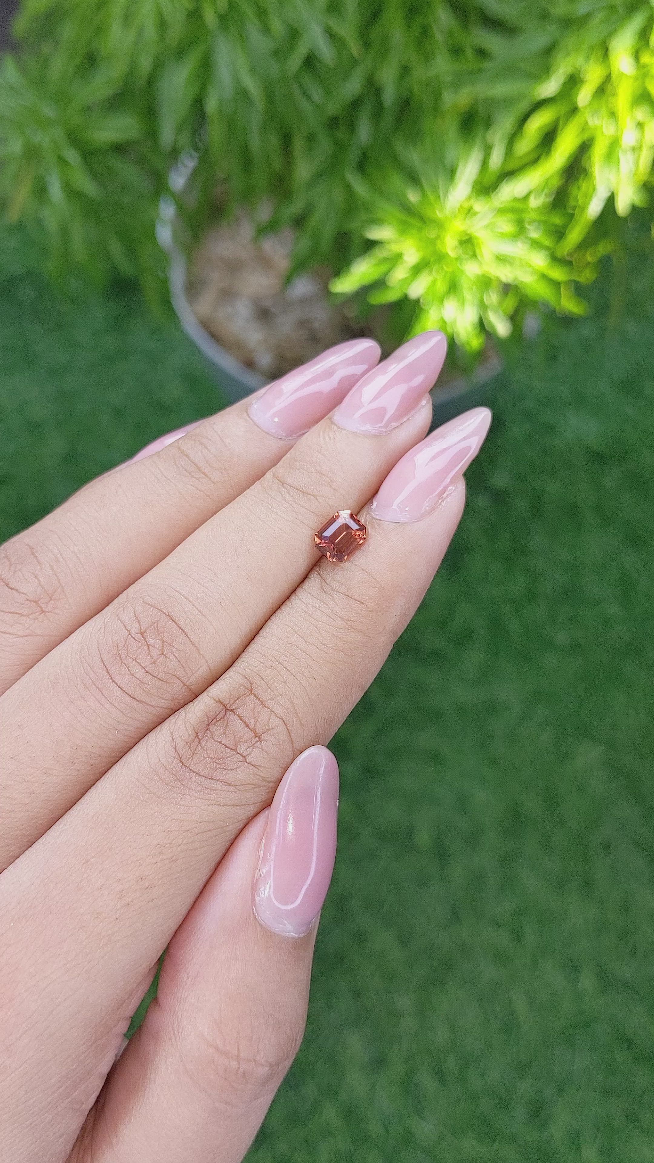 0.92 Ct. Garnet from Tanzania Size Video