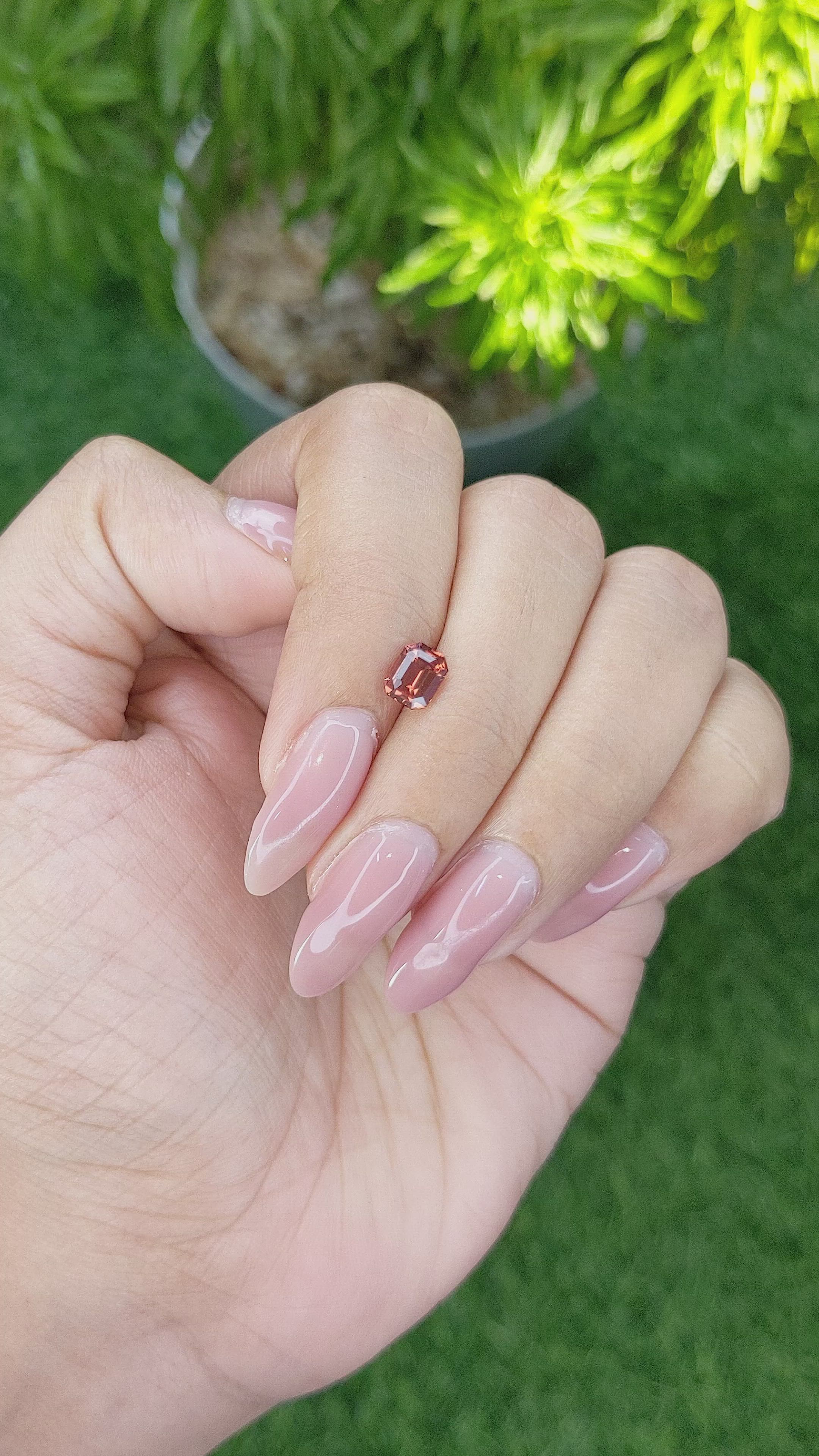 0.92 Ct. Garnet from Tanzania Size Video