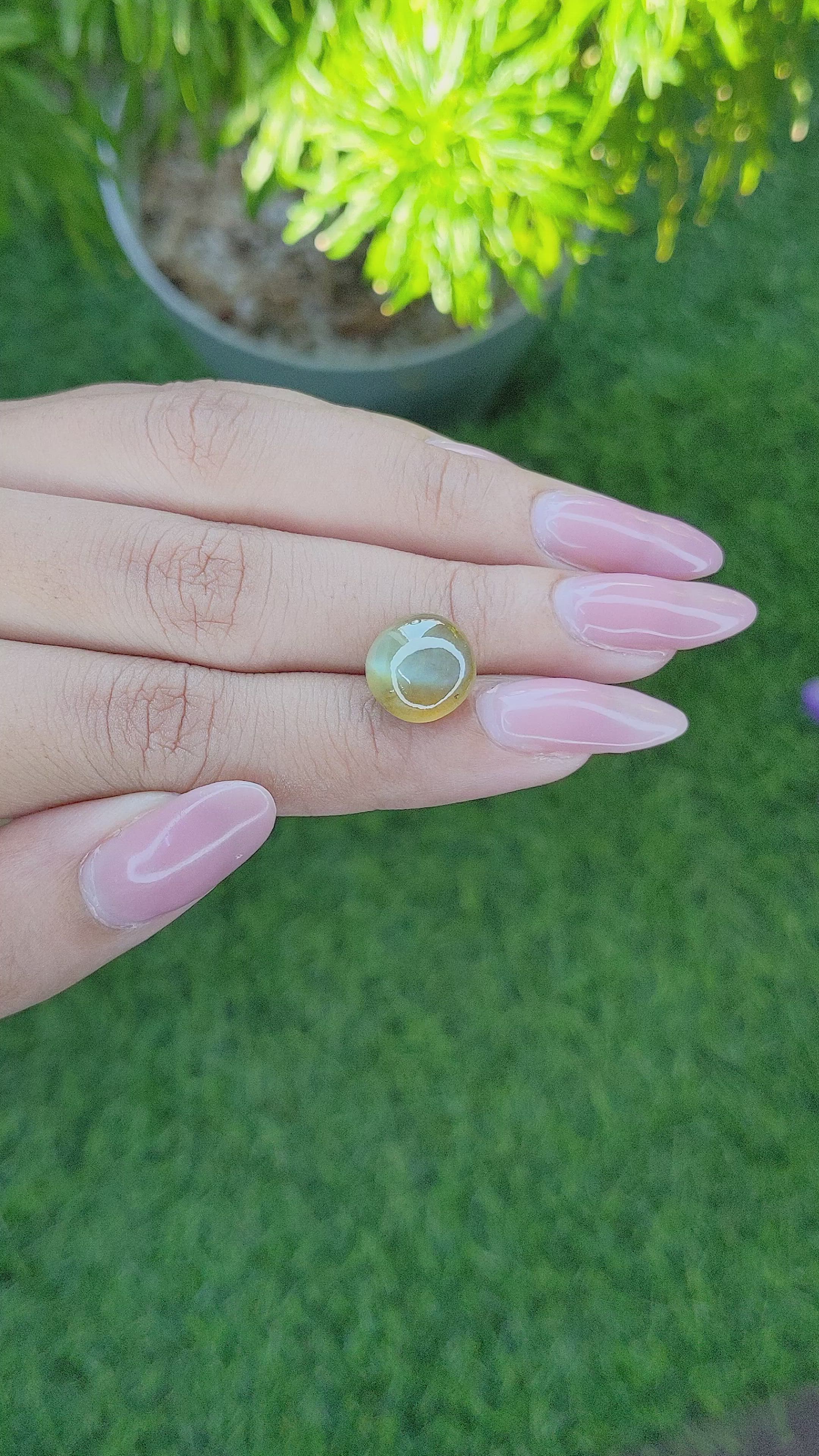 7.95 Ct. Cabochon Chrysoberyl from Tanzania Size Video