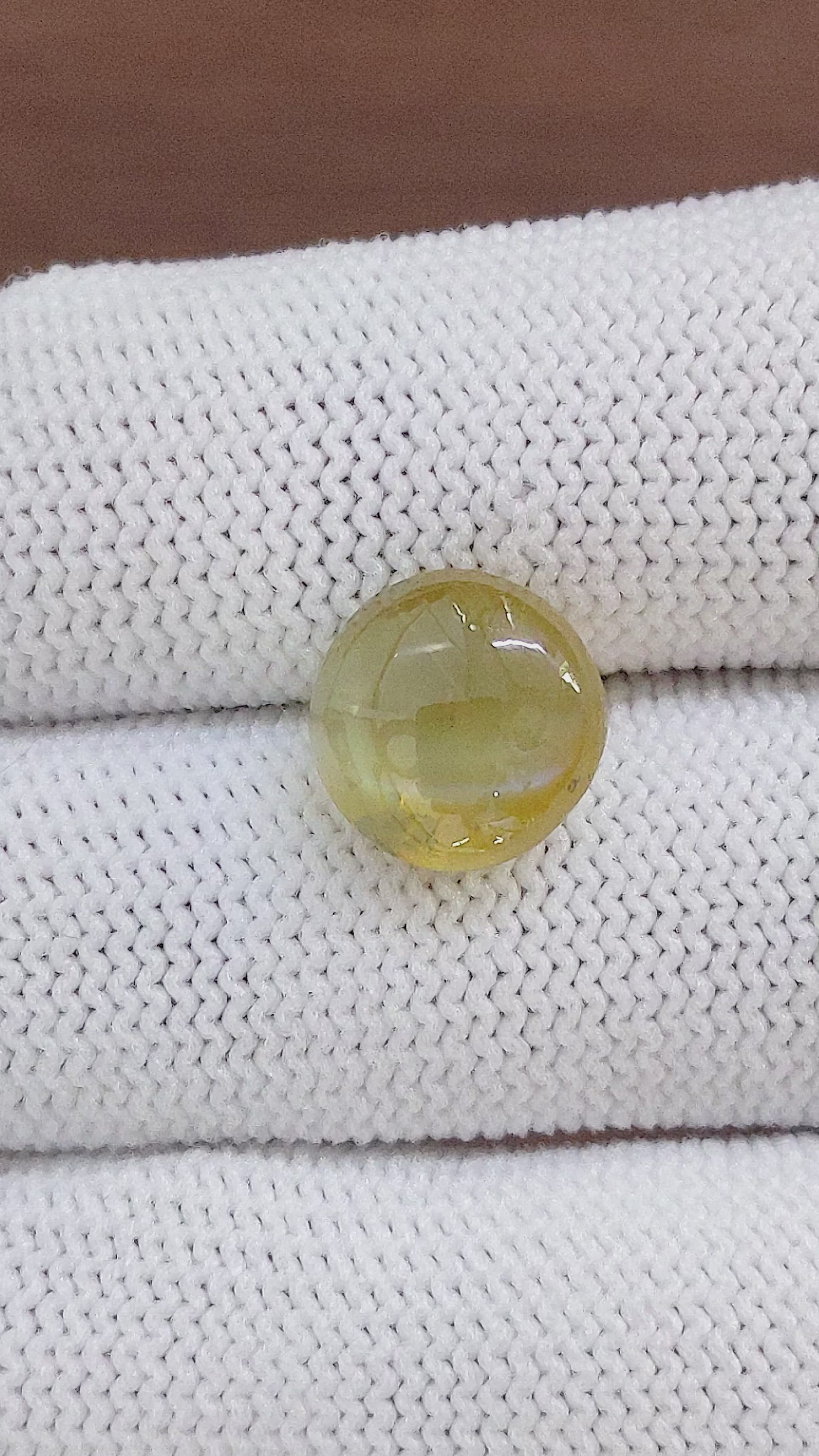 7.95 Ct. Cabochon Chrysoberyl from Tanzania Size Video