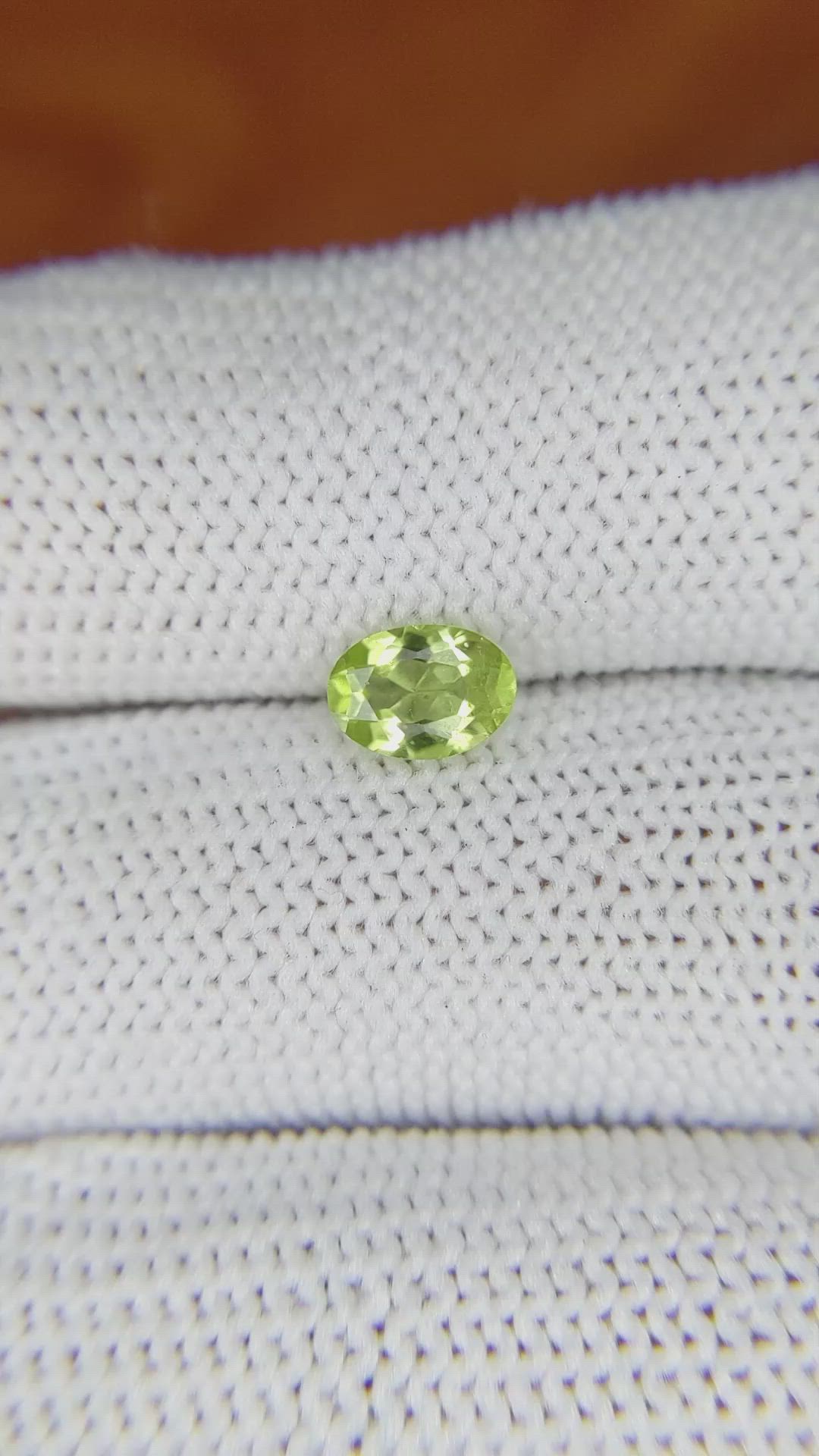 0.82 Ct. Peridot from Pakistan Size Video