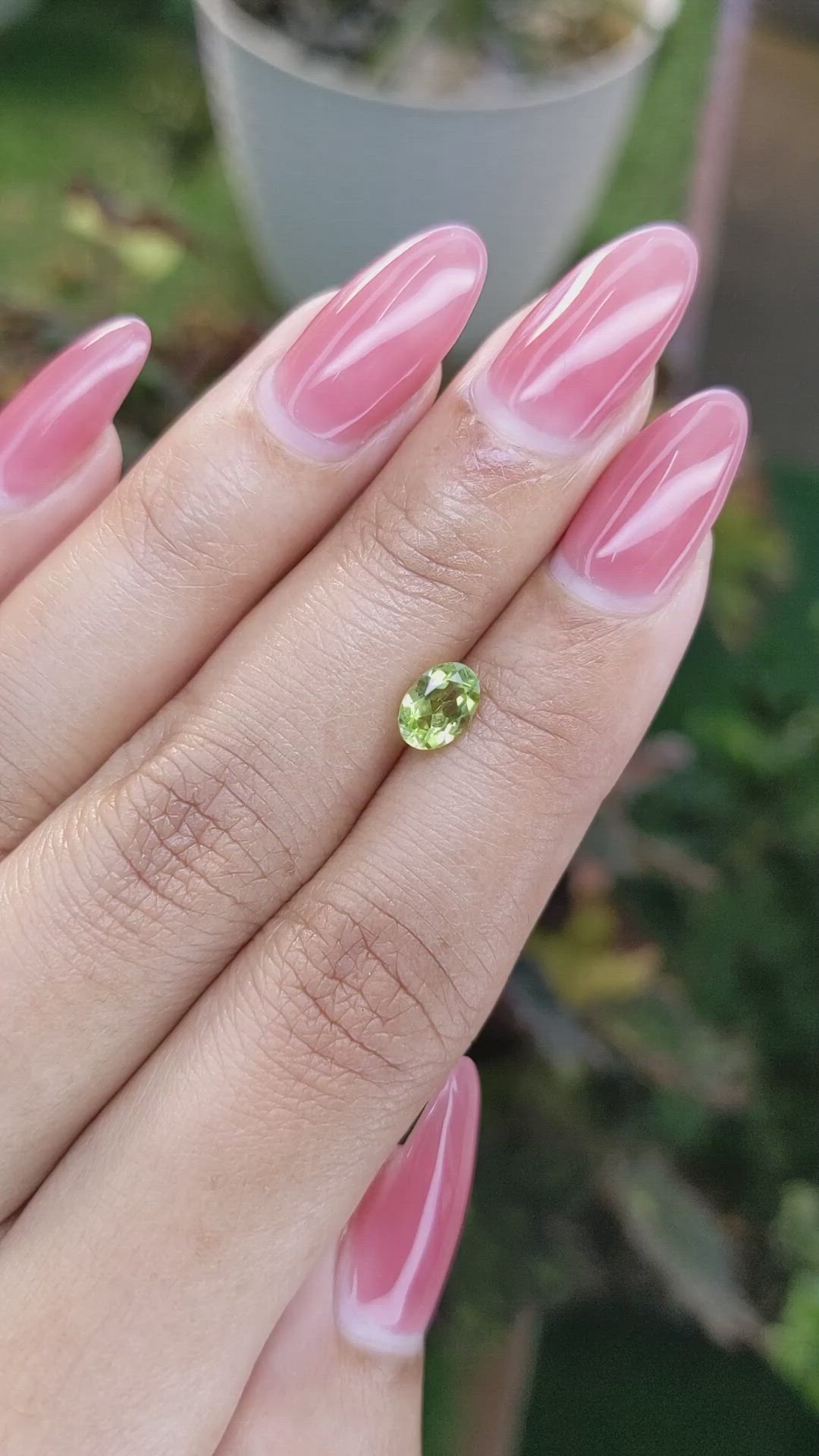 0.79 Ct. Peridot from Pakistan Size Video