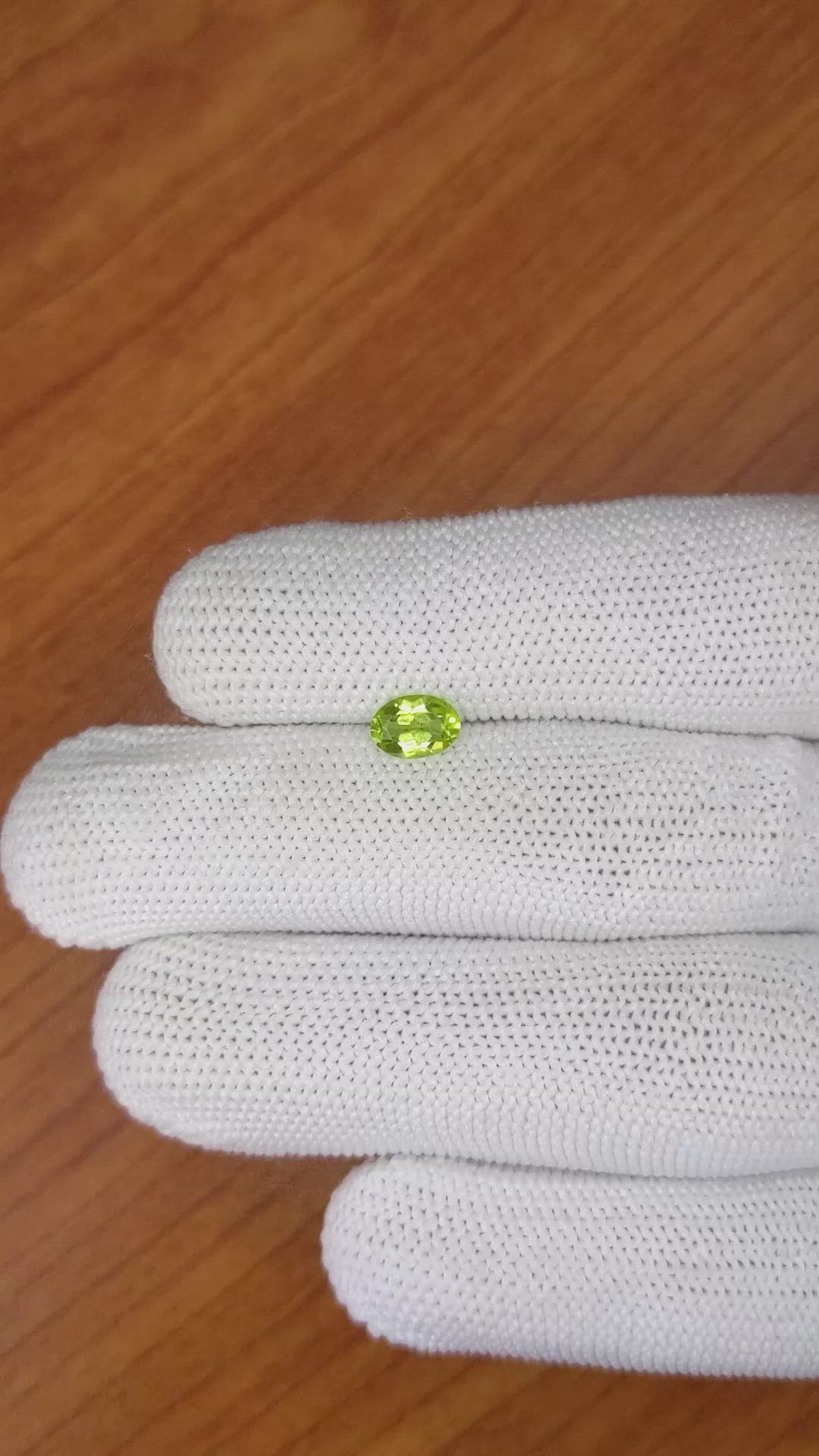 0.79 Ct. Peridot from Pakistan Size Video