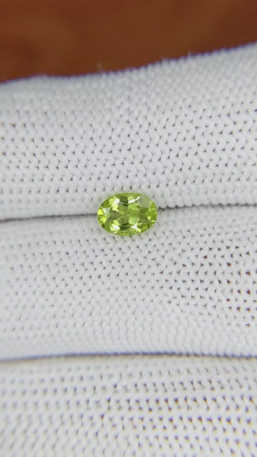 0.79 Ct. Peridot from Pakistan Size Video