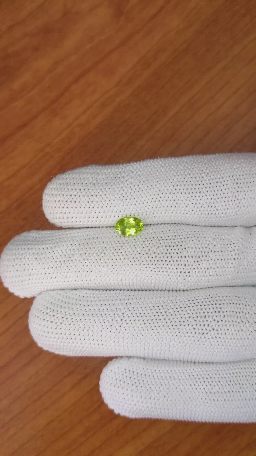 0.83 Ct. Peridot from Pakistan Size Video