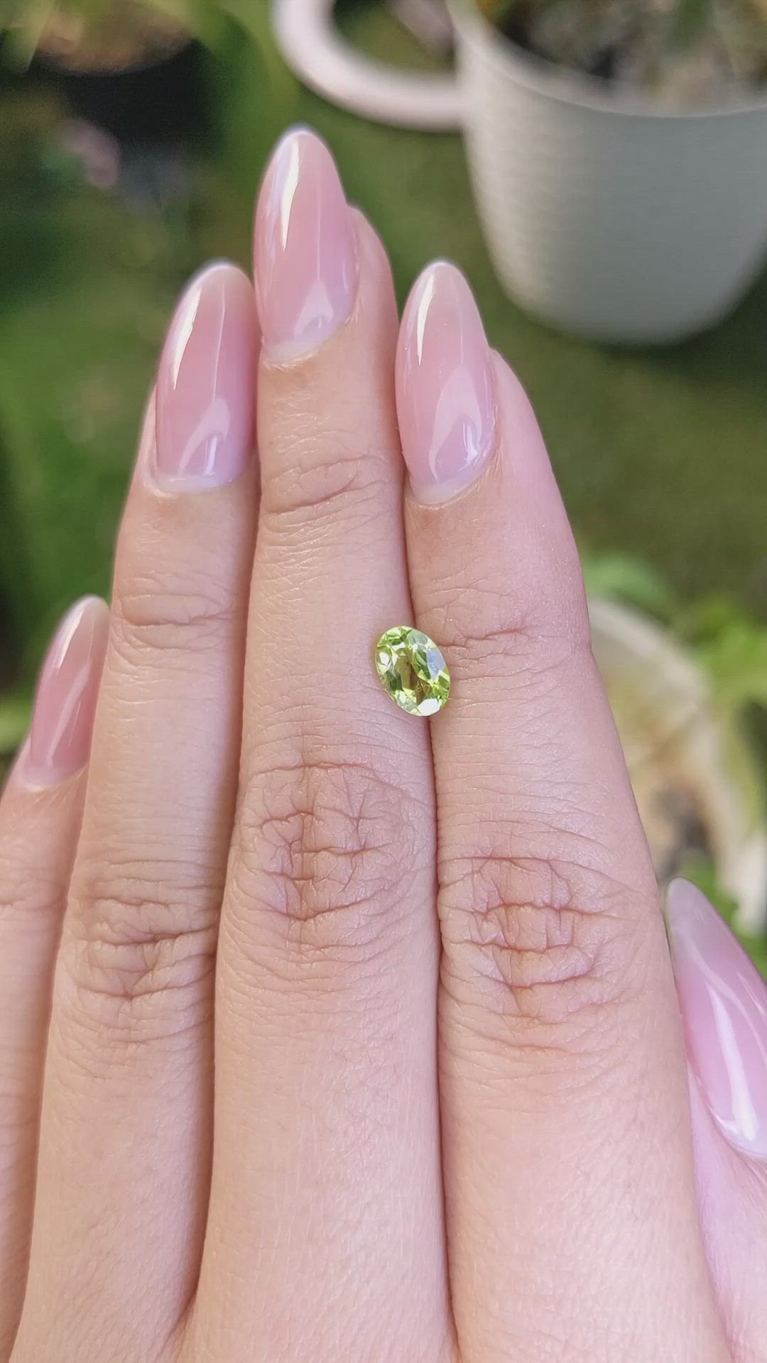 0.89 Ct. Peridot from Pakistan Size Video