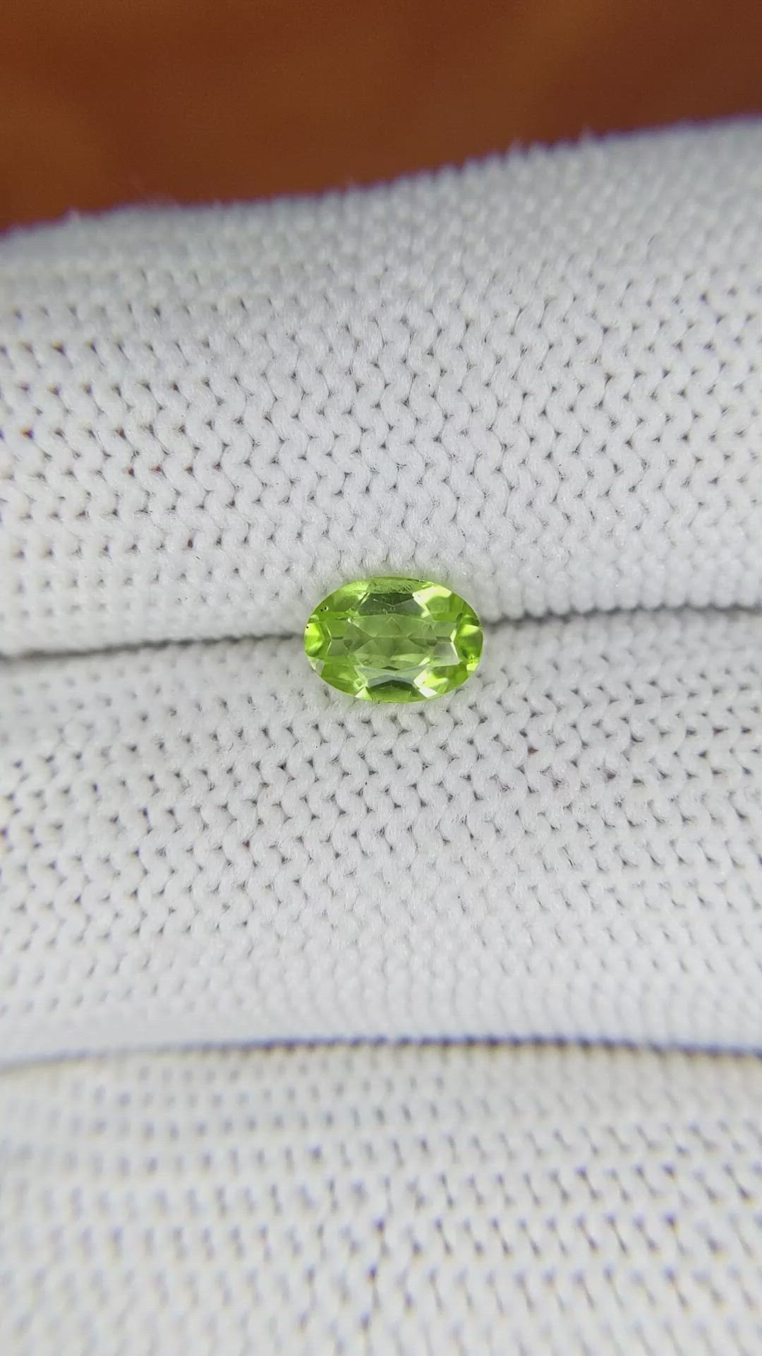 0.81 Ct. Peridot from Brazil Size Video