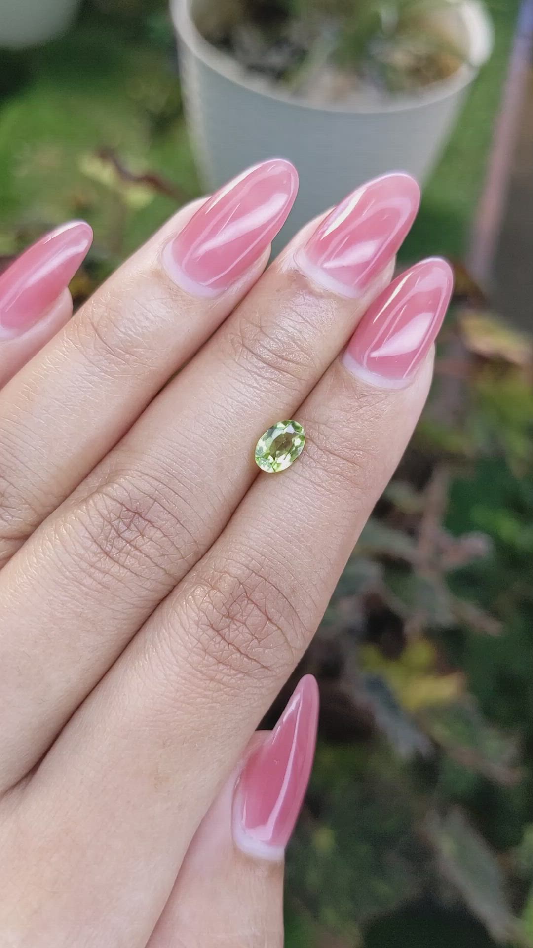 0.81 Ct. Peridot from Brazil Size Video
