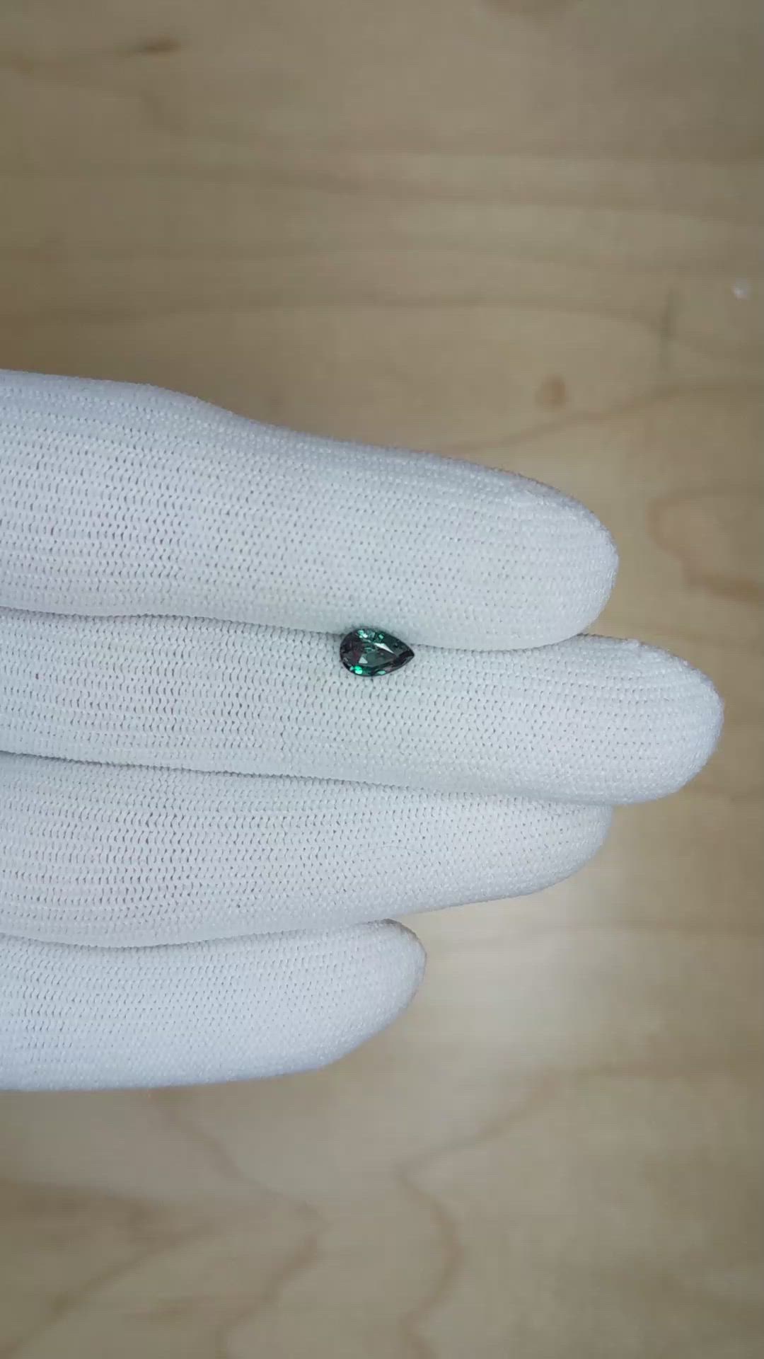 0.58 Ct. Alexandrite from Brazil Size Video