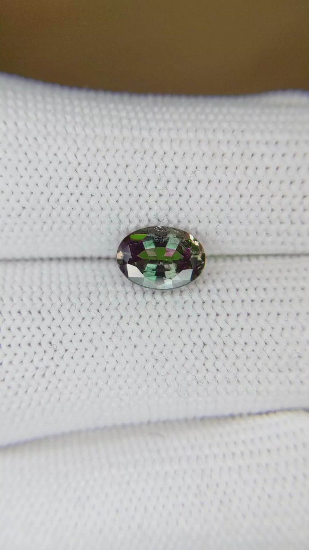 1.49 Ct. Alexandrite from Brazil Size Video