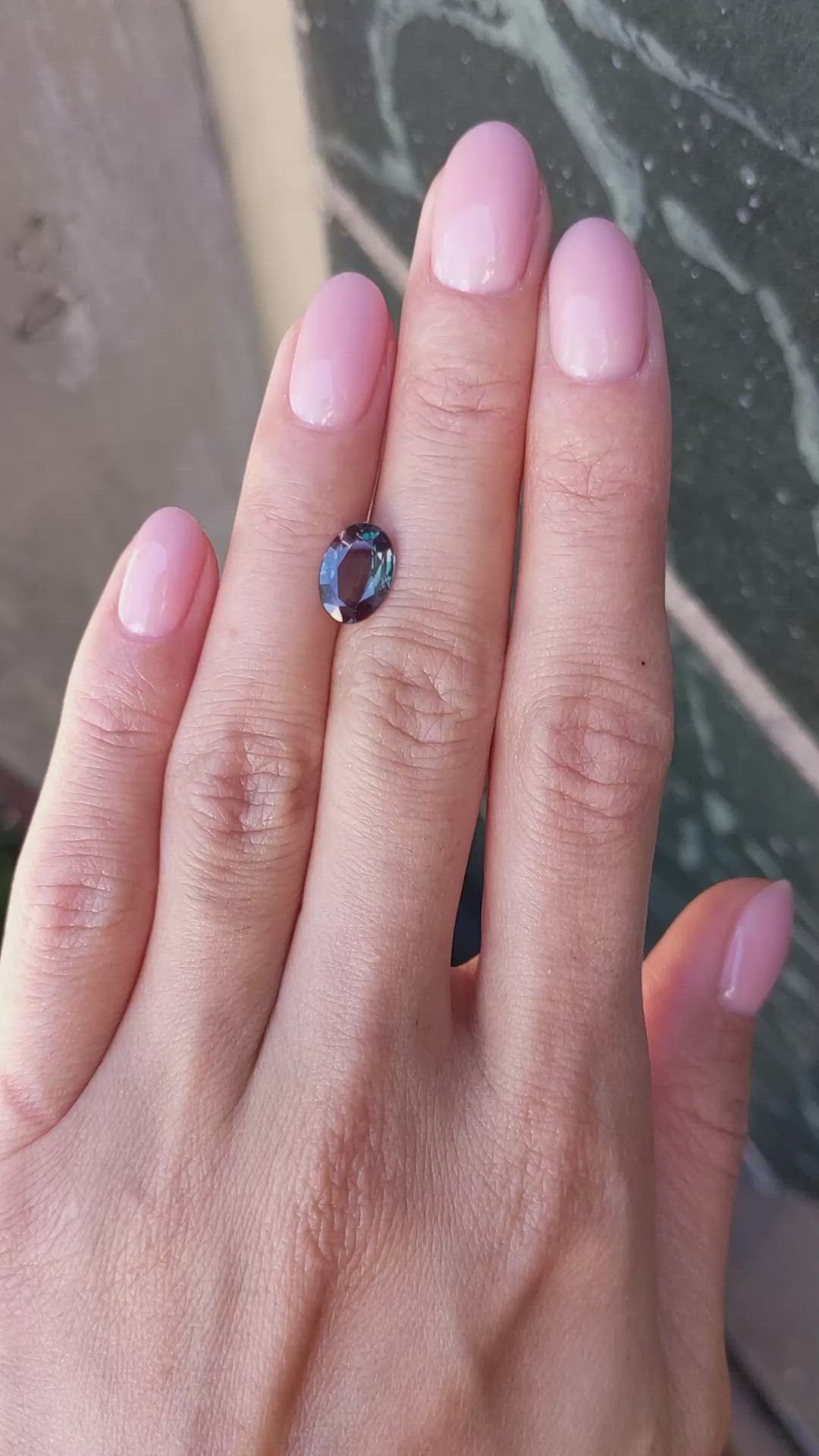 2.02 Ct. Alexandrite from Brazil Size Video